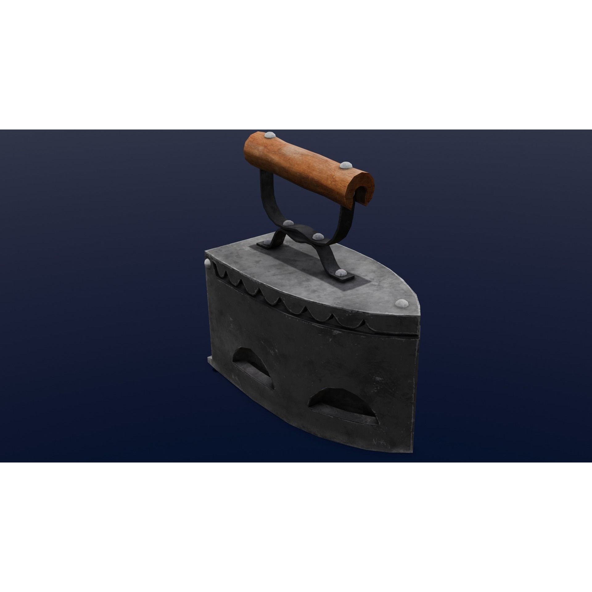 Iron Box - Low-Poly Game-Ready 3D Model - View 17