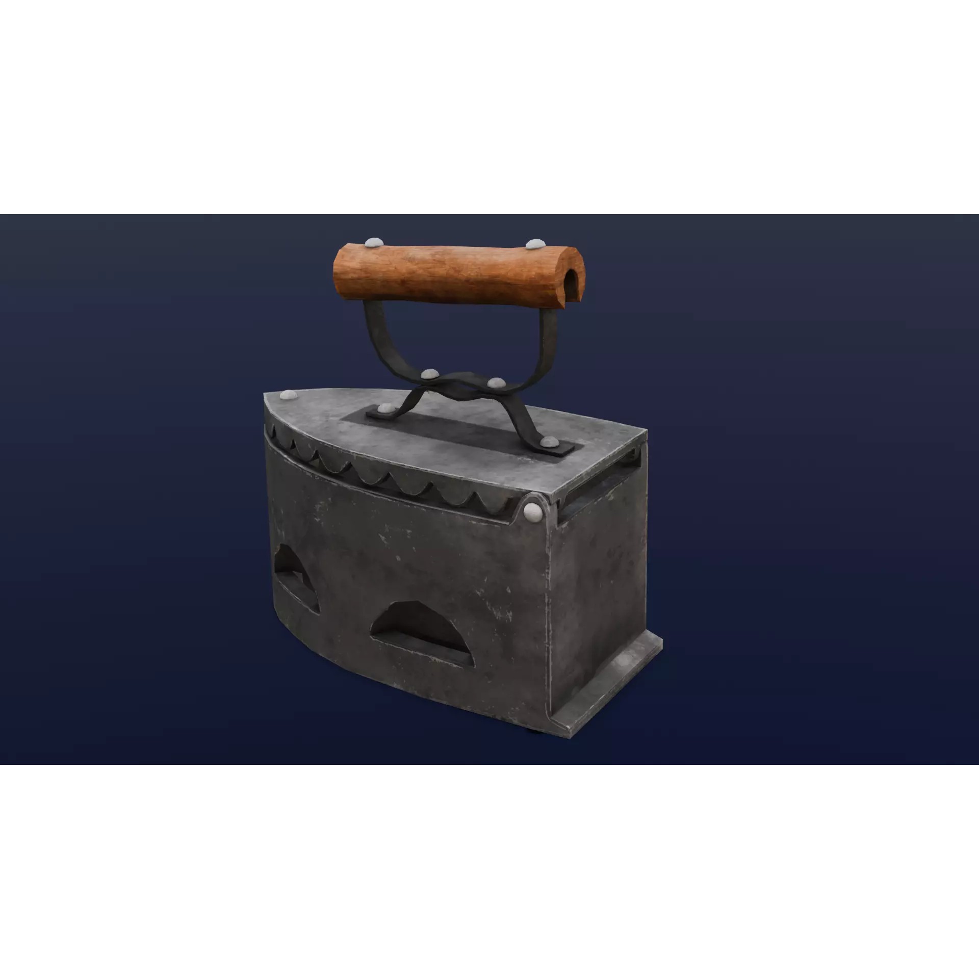 Iron Box - Low-Poly Game-Ready 3D Model - View 2