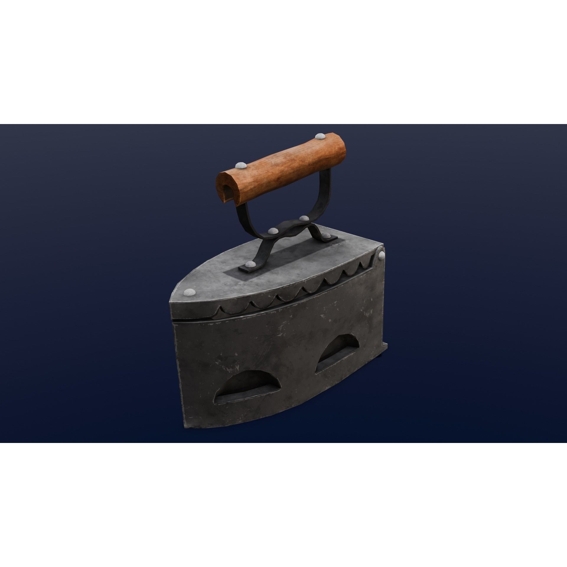 Iron Box - Low-Poly Game-Ready 3D Model - View 4