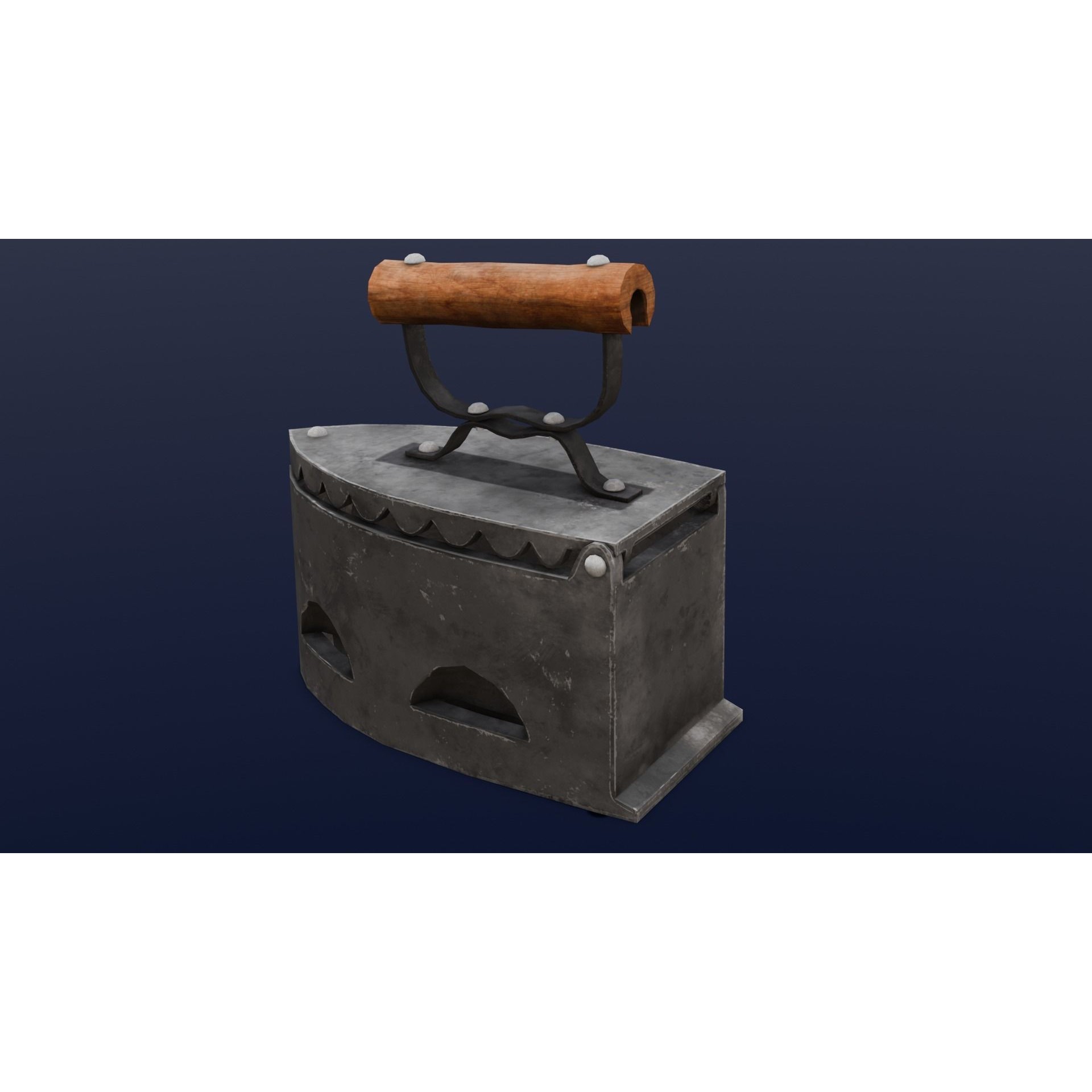 Iron Box - Low-Poly Game-Ready 3D Model - View 5