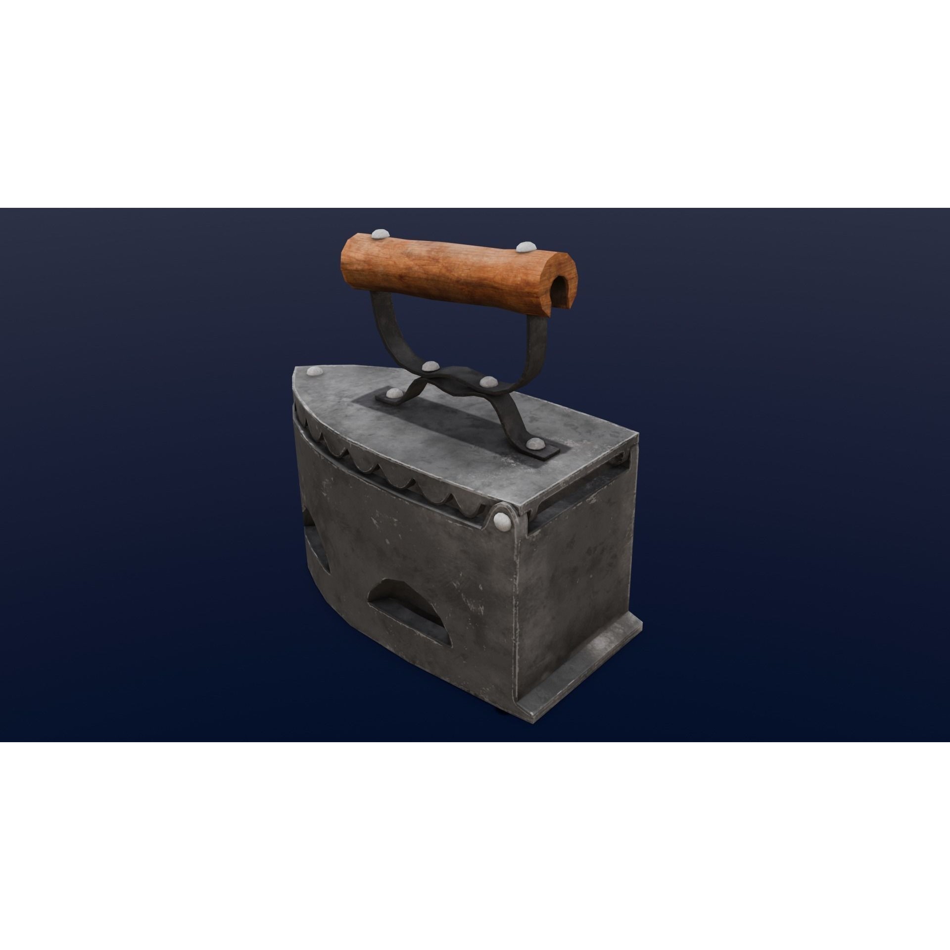 Iron Box - Low-Poly Game-Ready 3D Model - View 6