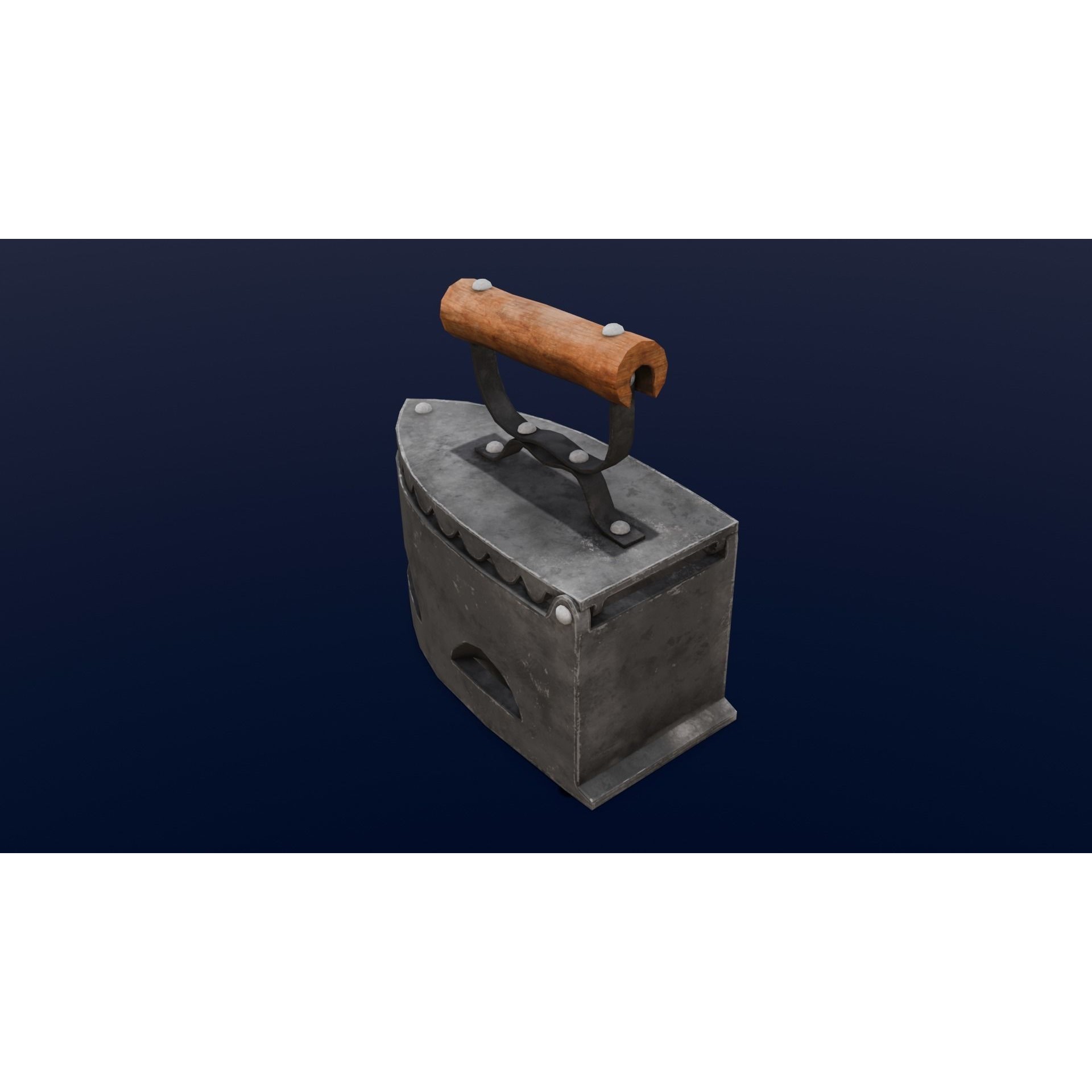 Iron Box - Low-Poly Game-Ready 3D Model - View 7