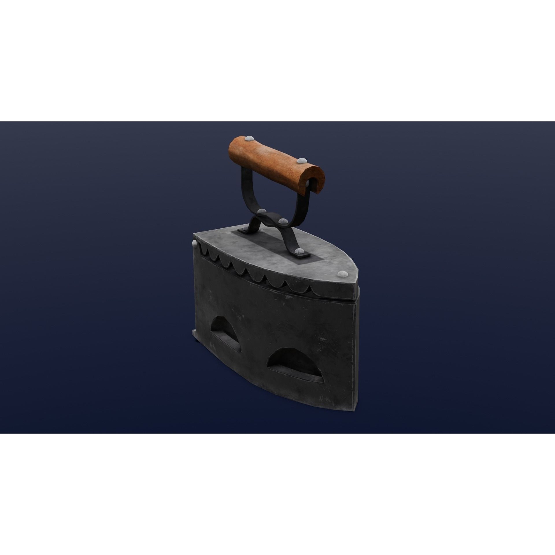 Iron Box - Low-Poly Game-Ready 3D Model - View 8