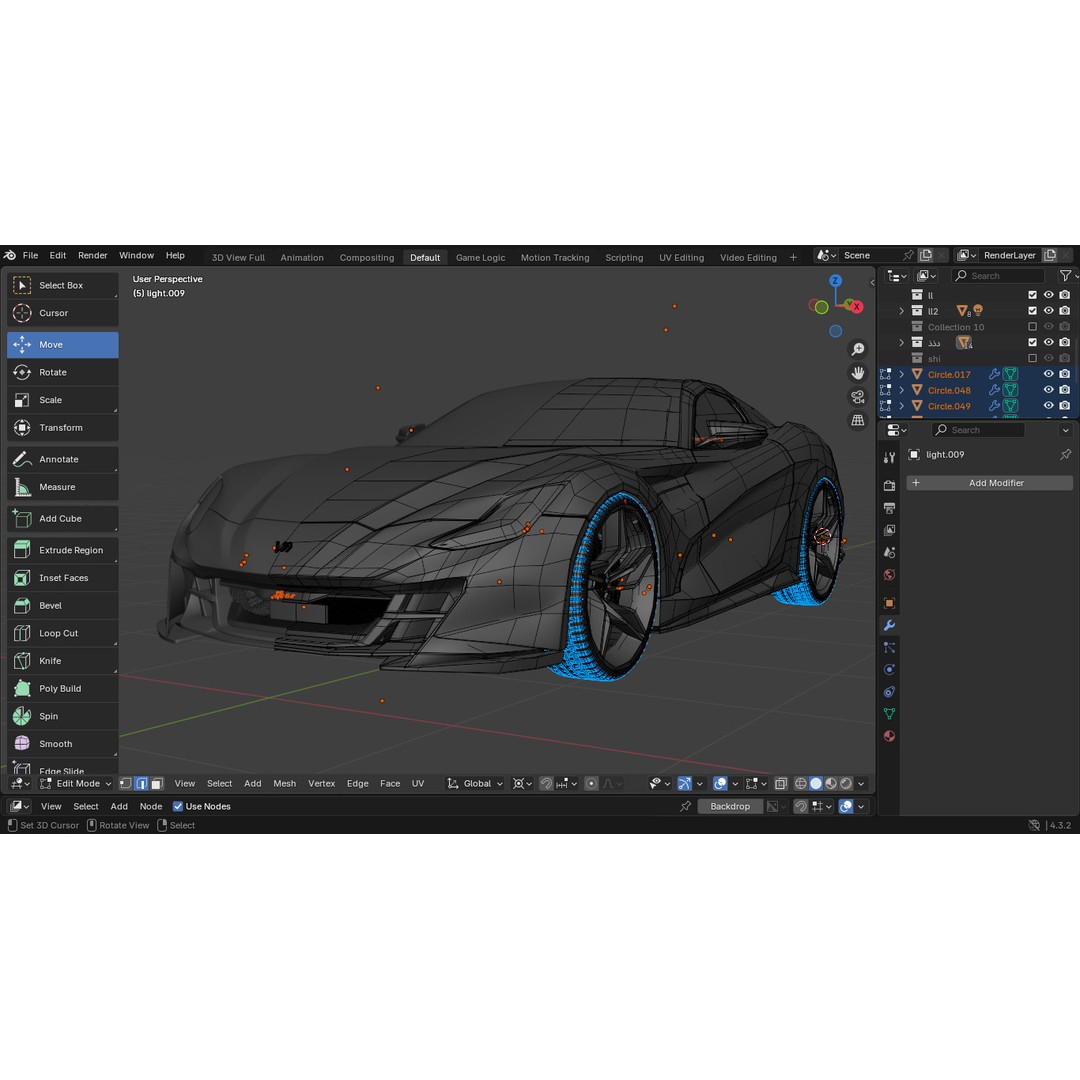 Arox Concept Car 3D Model – Detailed Sport Design for Blender - View 10
