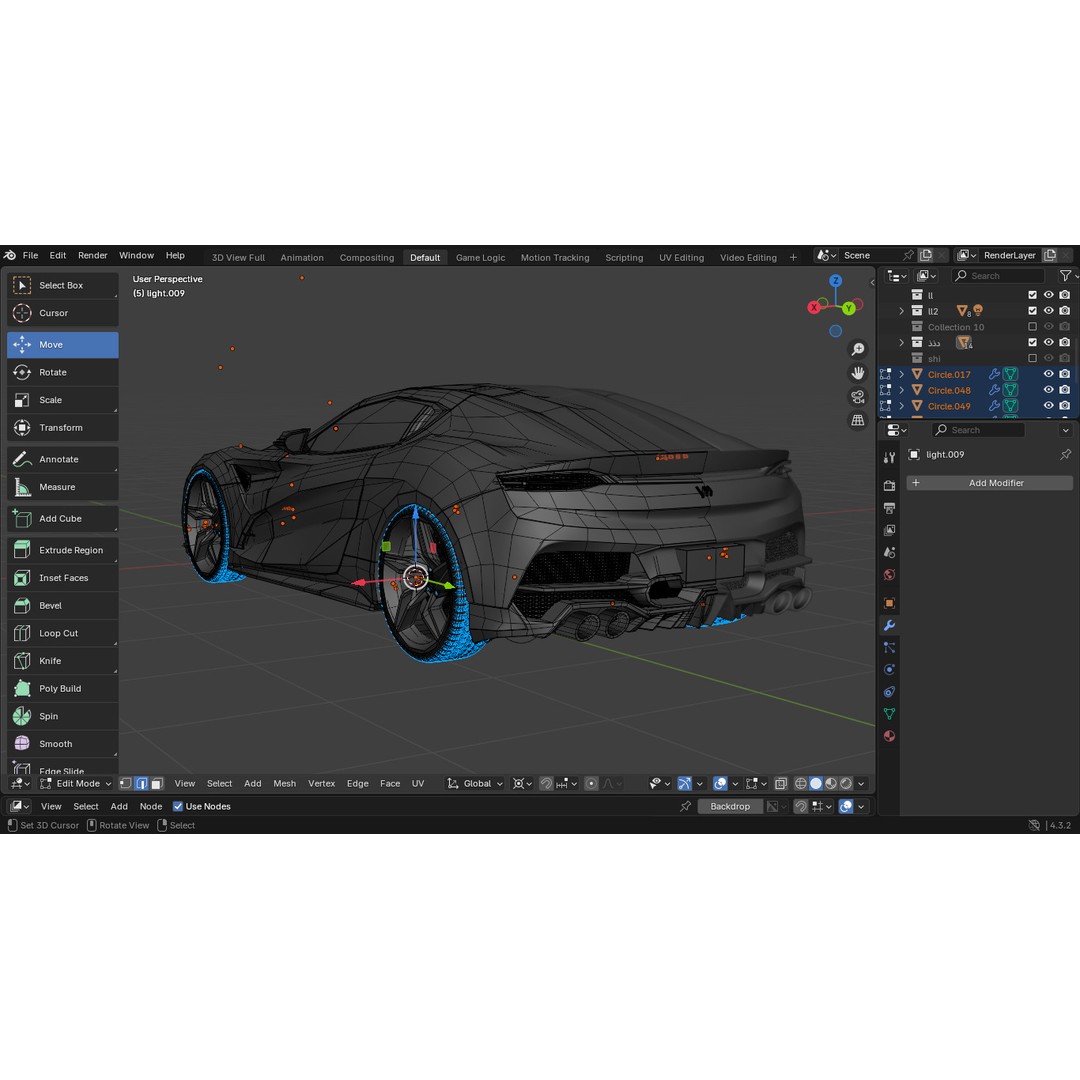 Arox Concept Car 3D Model – Detailed Sport Design for Blender - View 11