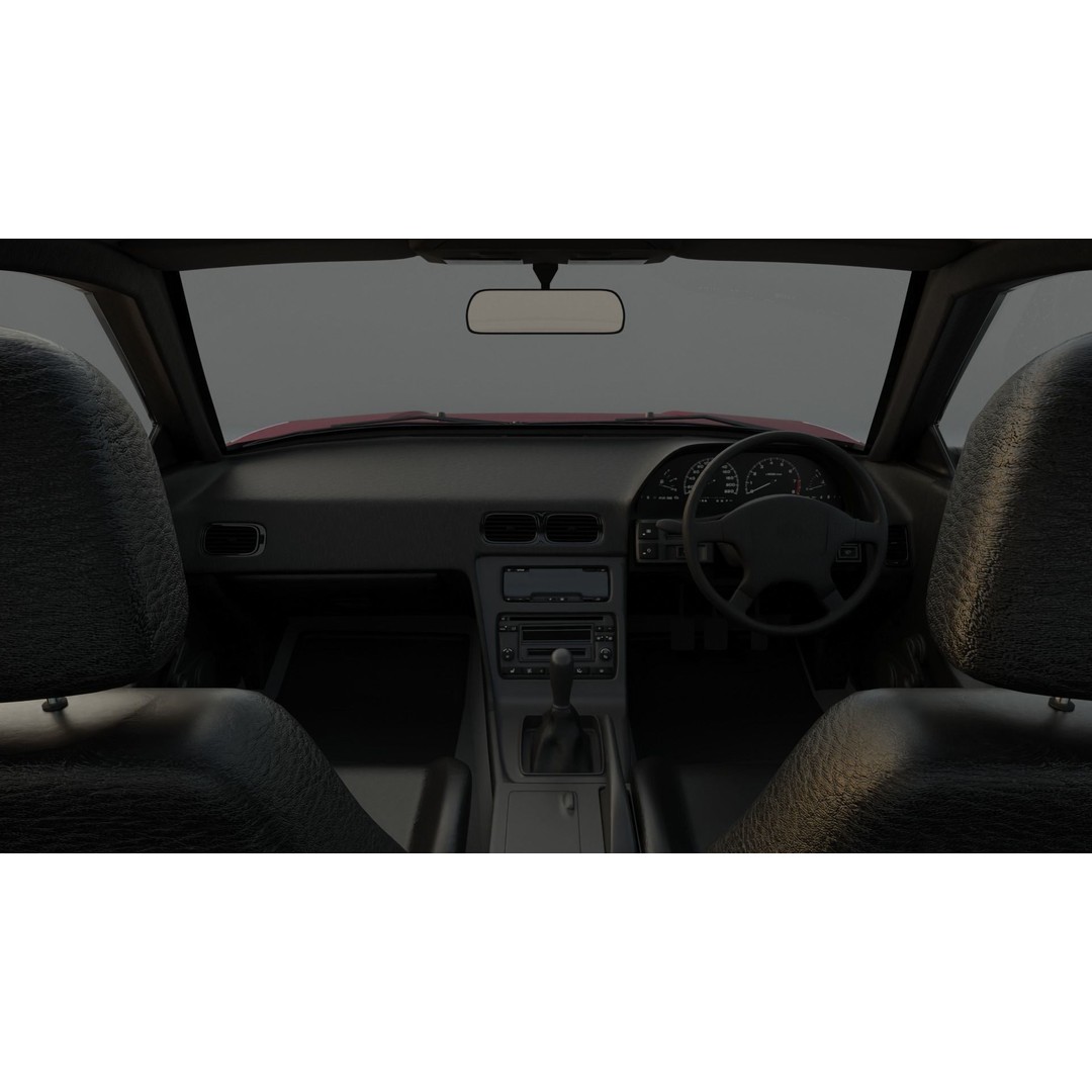 Nissan 180sx 3D Model – Low Poly Sport Car, FBX, Game Ready - View 10