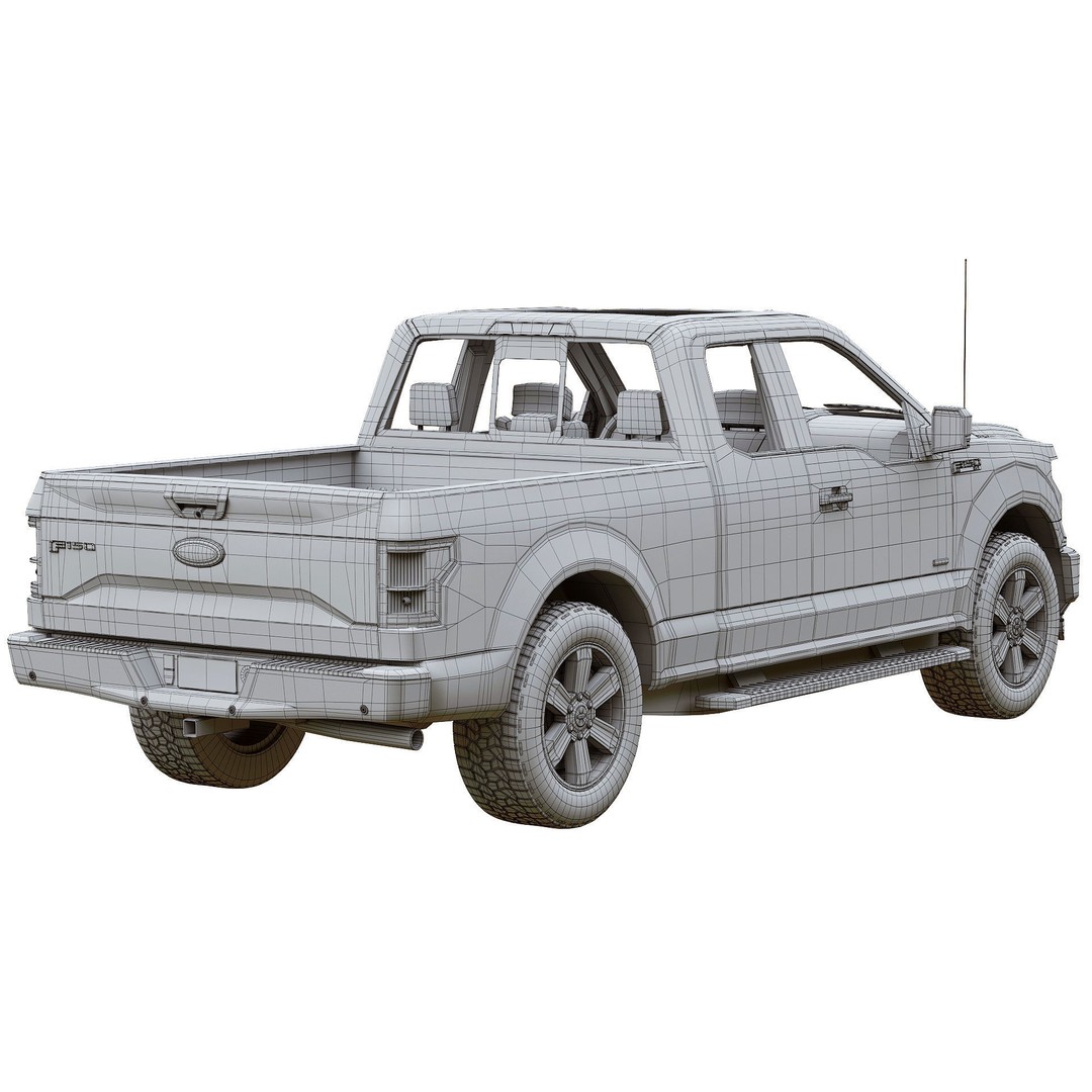 Ford F150 3D Model – High Poly Game Ready Truck, FBX, OBJ