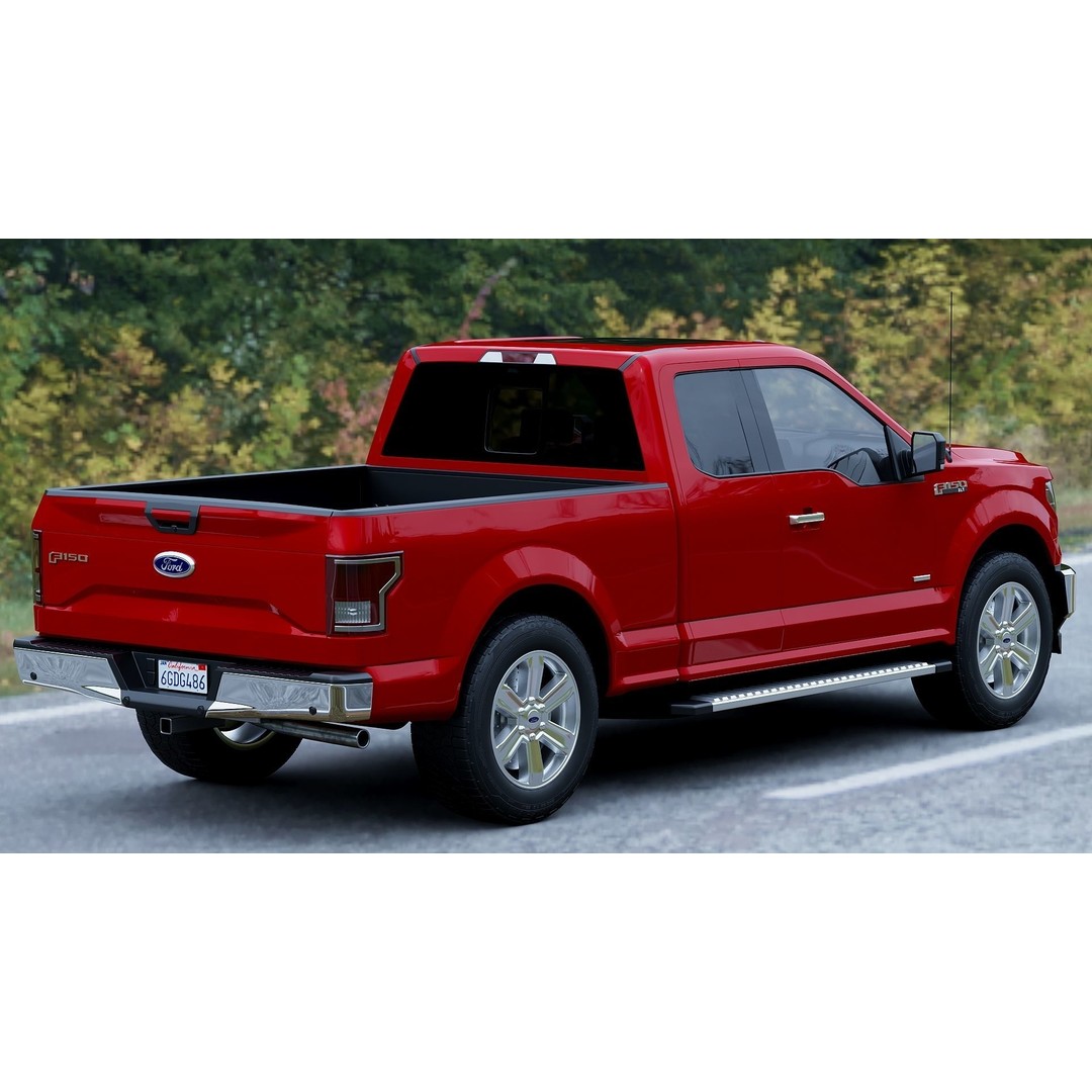 Ford F150 3D Model – High Poly Game Ready Truck, FBX, OBJ - View 10