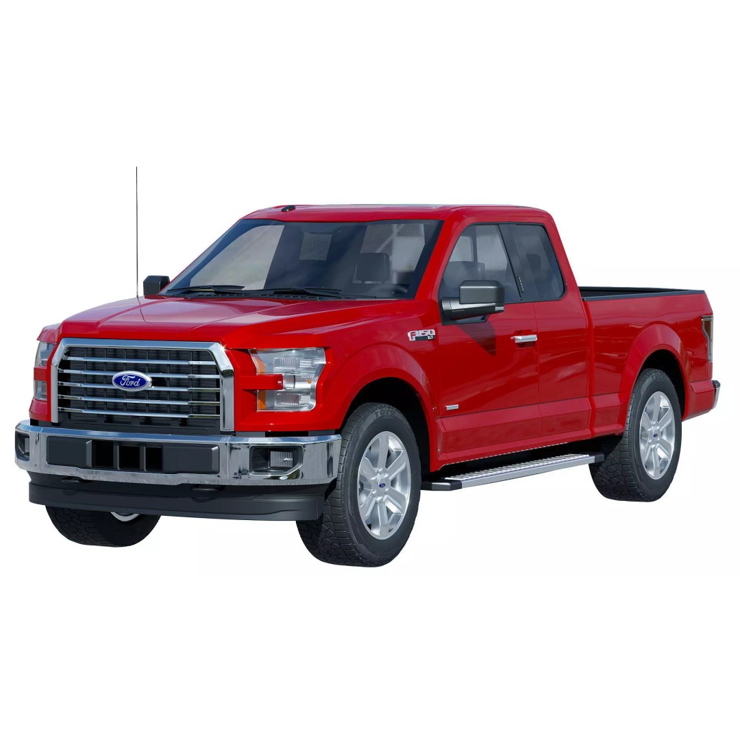 Ford F150 3D Model – High Poly Game Ready Truck, FBX, OBJ - View 2