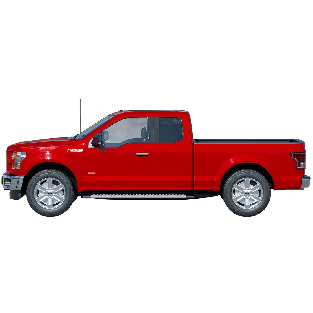 Ford F150 3D Model – High Poly Game Ready Truck, FBX, OBJ - View 4