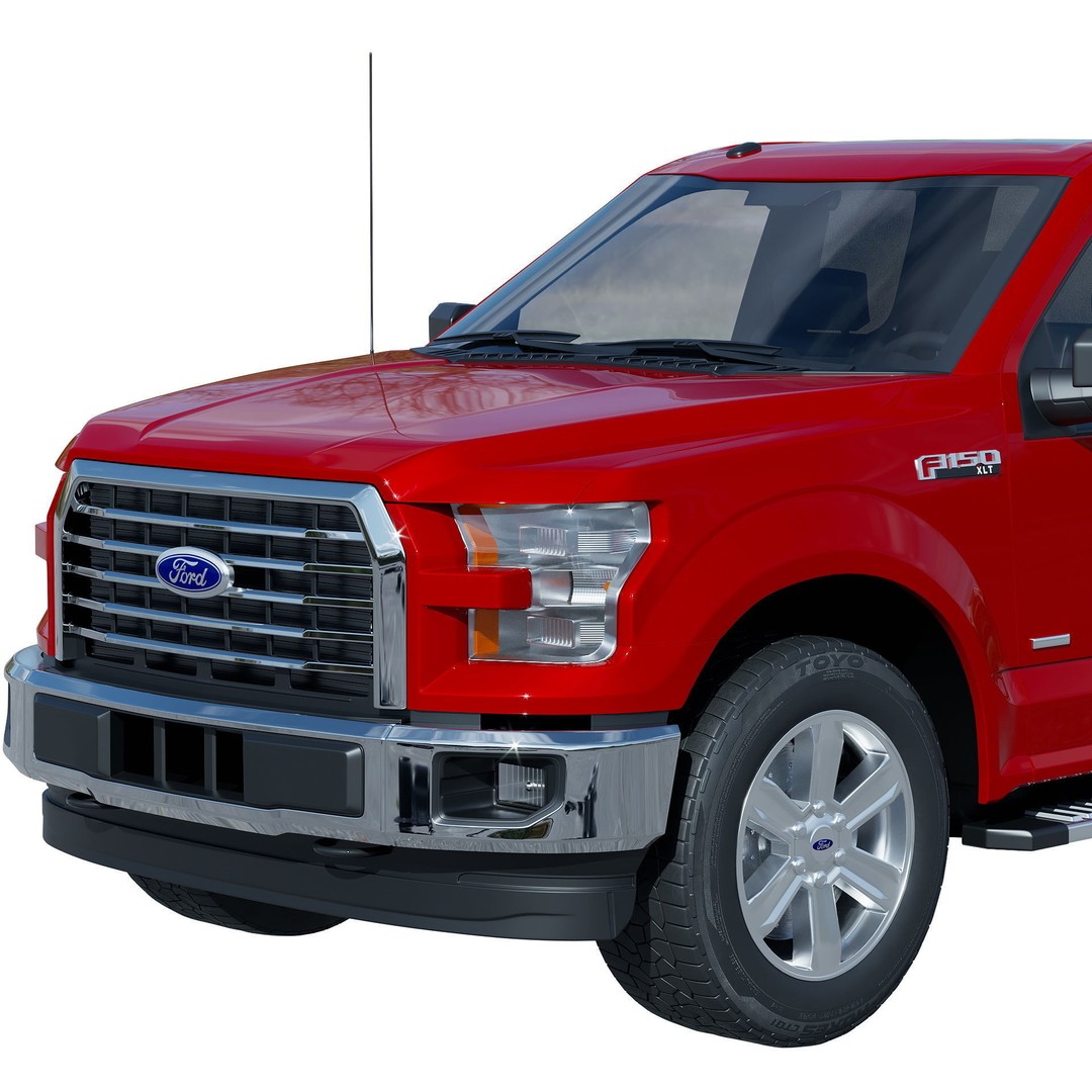Ford F150 3D Model – High Poly Game Ready Truck, FBX, OBJ - View 7