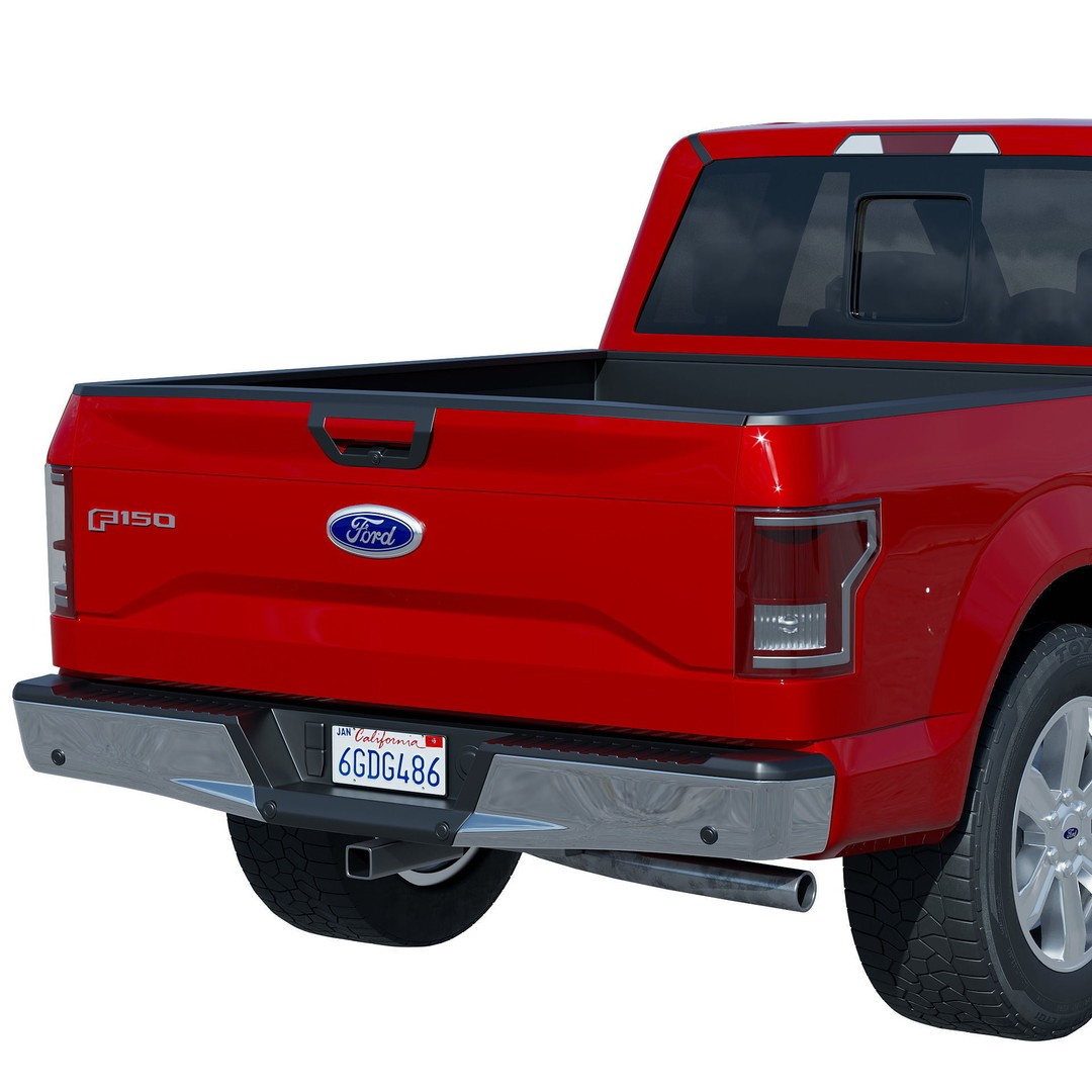 Ford F150 3D Model – High Poly Game Ready Truck, FBX, OBJ - View 8