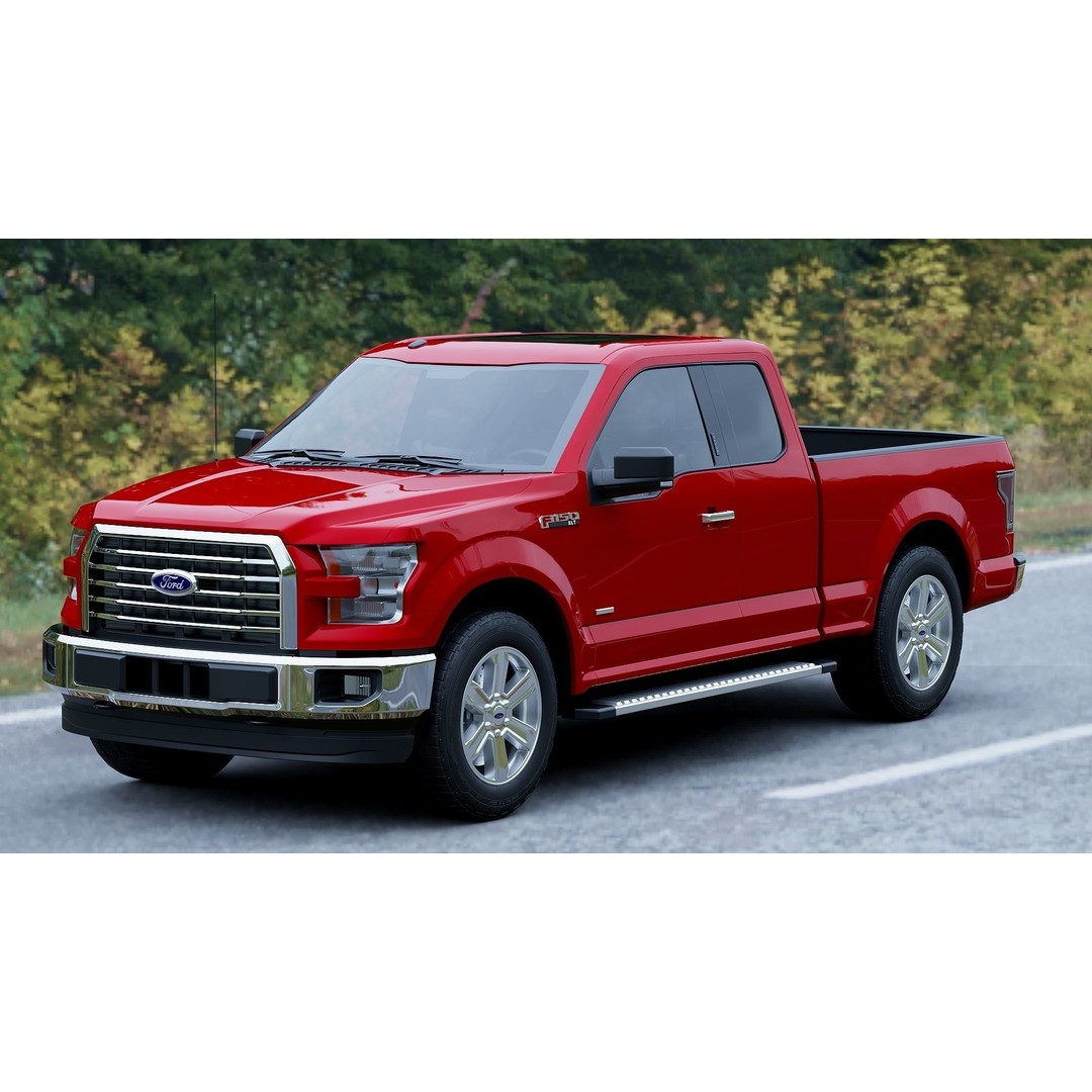 Ford F150 3D Model – High Poly Game Ready Truck, FBX, OBJ - View 9