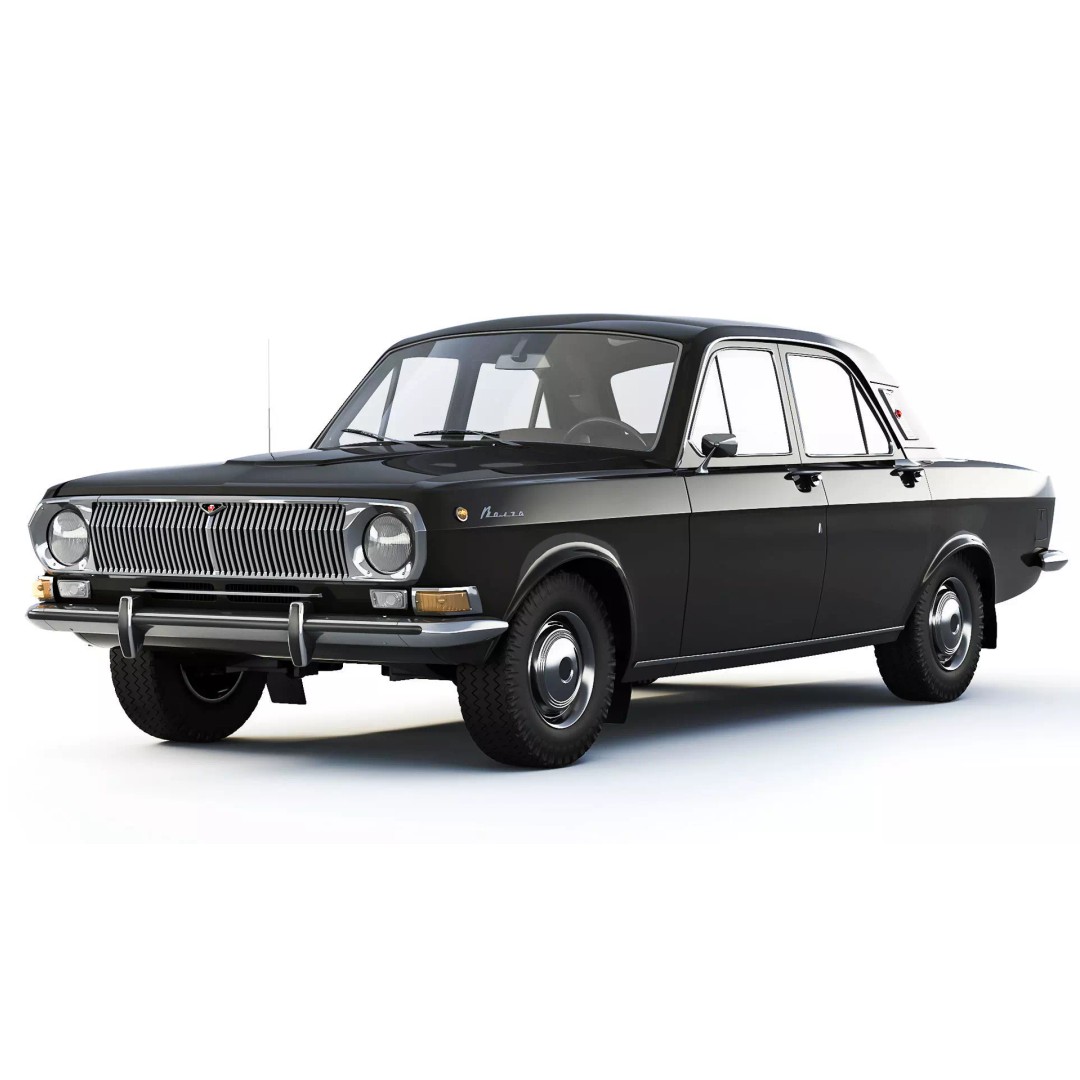 GAZ-24 Volga 3D Model – Classic Soviet Sedan, FBX, PBR - View 2