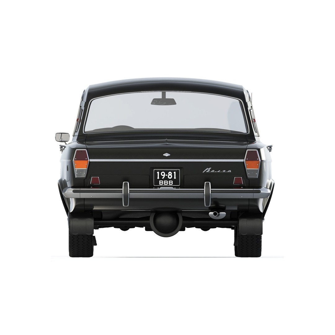 GAZ-24 Volga 3D Model – Classic Soviet Sedan, FBX, PBR - View 6
