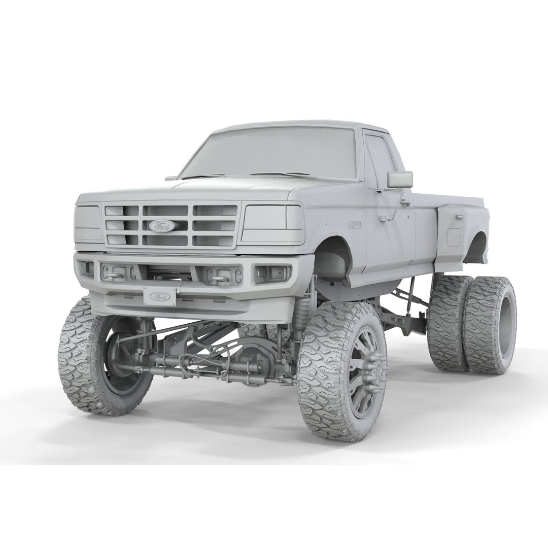 1995 F150 Lifted Truck 3D Model – PBR Textures, FBX, Blender - View 18