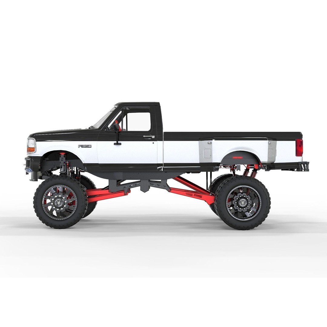 1995 F150 Lifted Truck 3D Model – PBR Textures, FBX, Blender - View 3