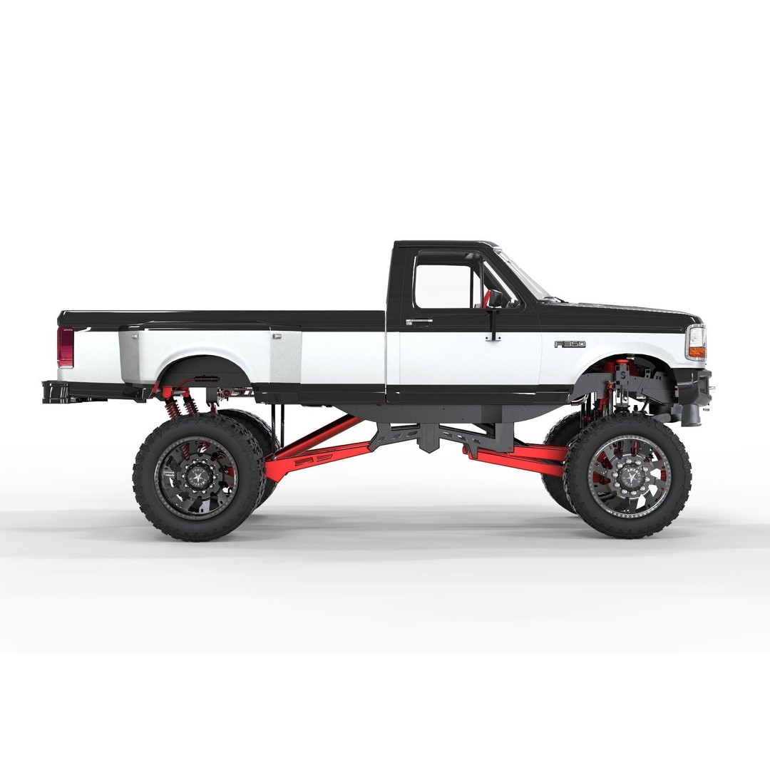 1995 F150 Lifted Truck 3D Model – PBR Textures, FBX, Blender - View 4