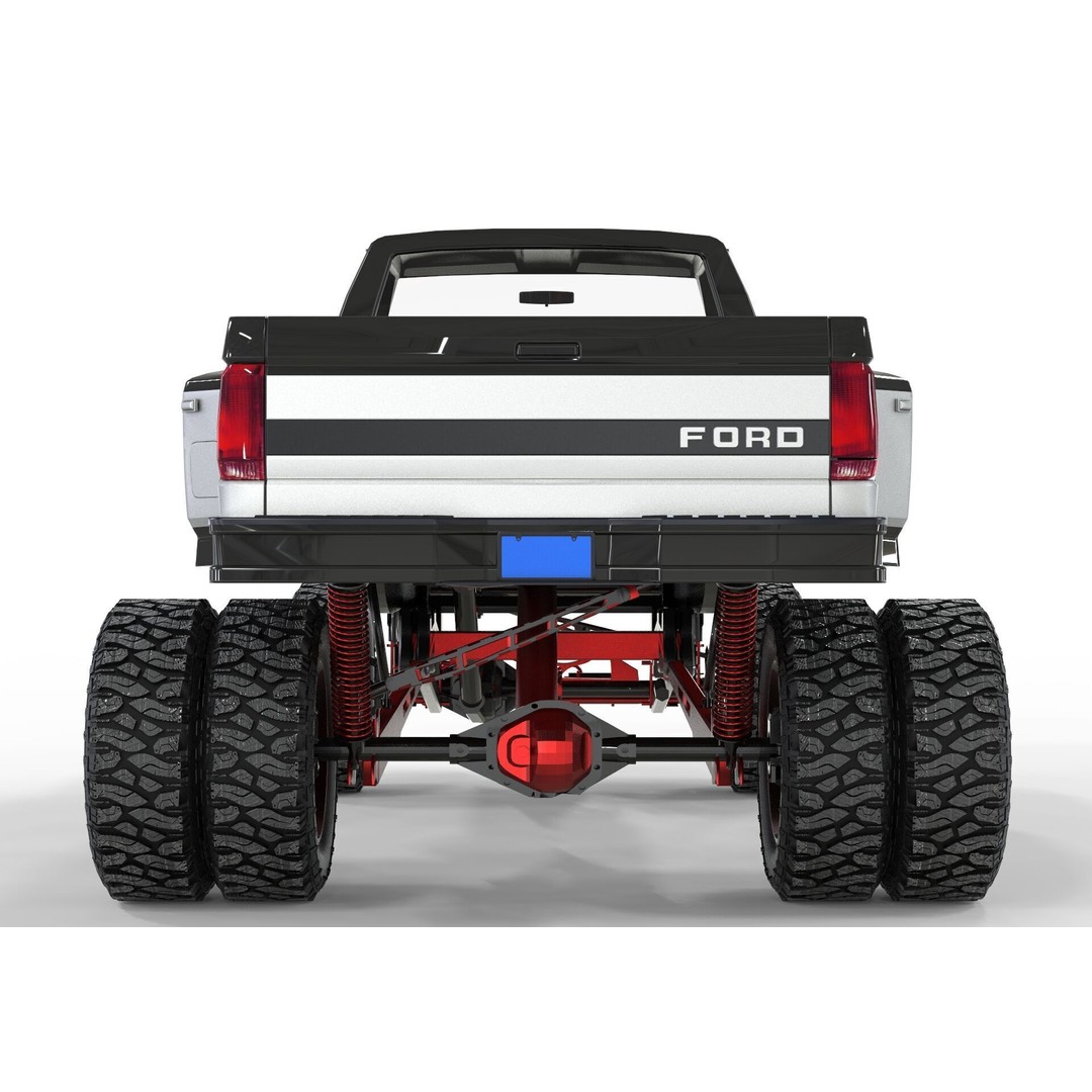 1995 F150 Lifted Truck 3D Model – PBR Textures, FBX, Blender - View 6