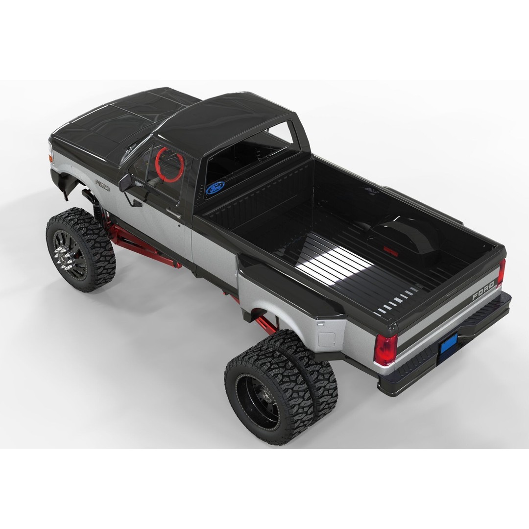 1995 F150 Lifted Truck 3D Model – PBR Textures, FBX, Blender - View 7