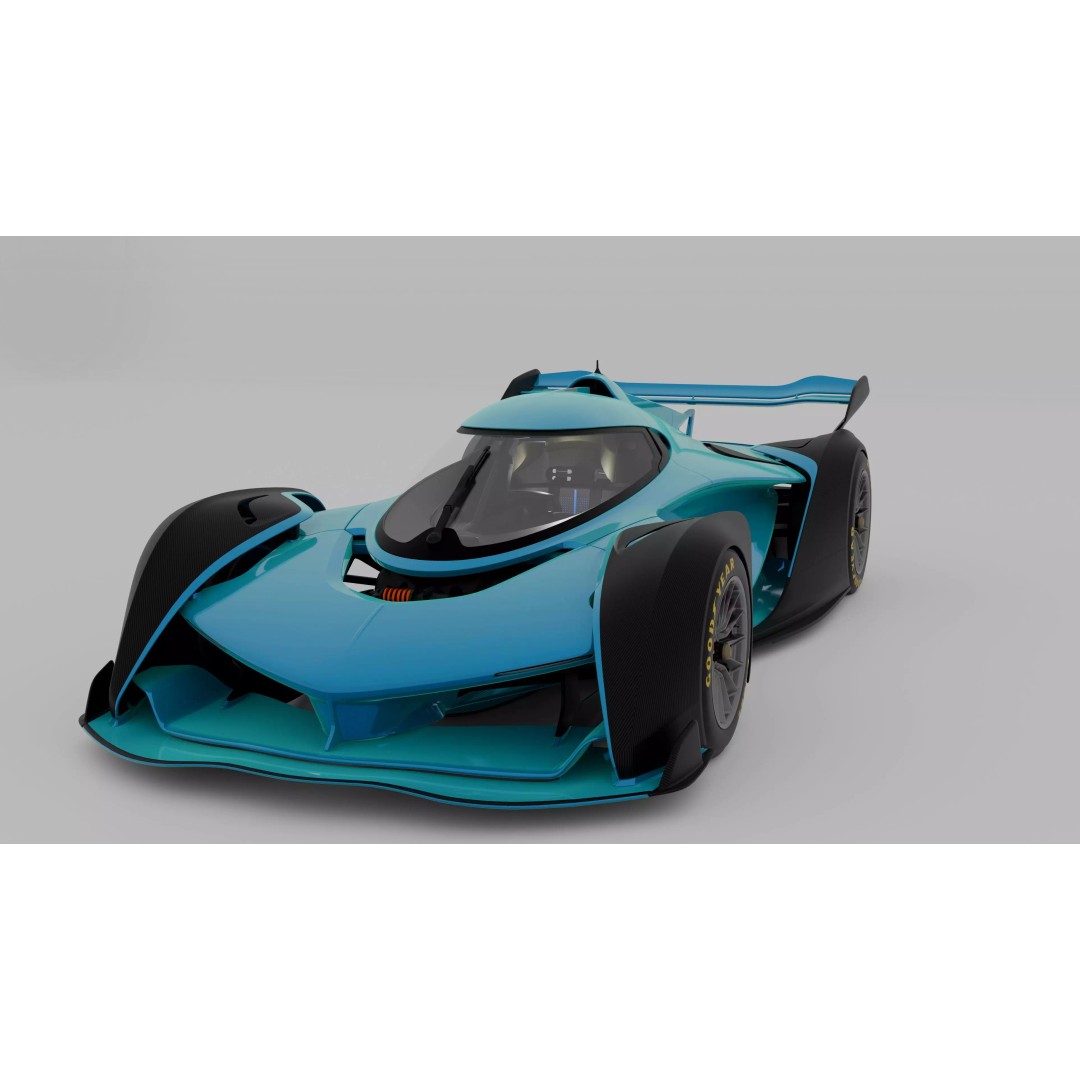 McLaren Solus GT 3D Model – High Poly Hypercar, Game Ready, FBX, OBJ - View 2