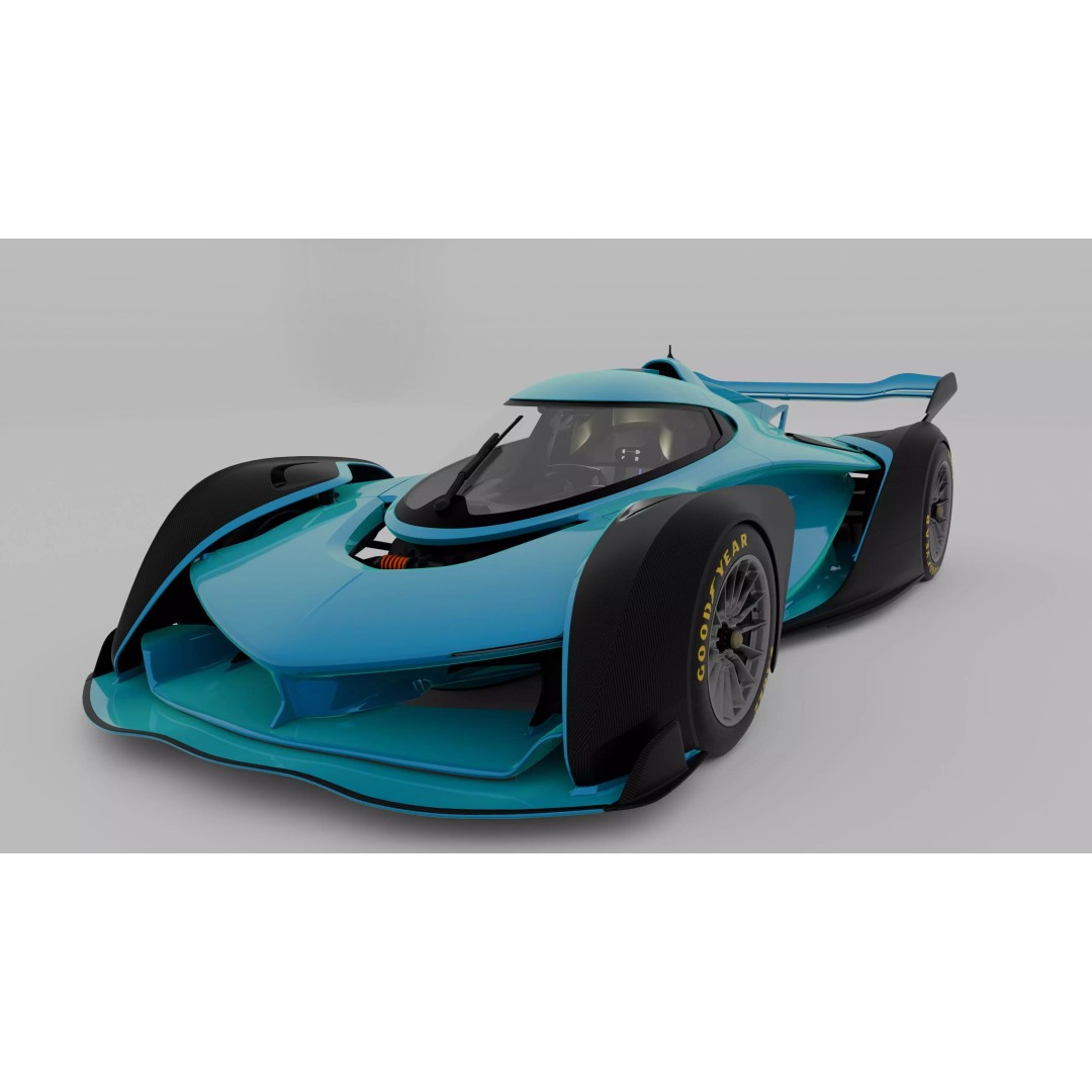 McLaren Solus GT 3D Model – High Poly Hypercar, Game Ready, FBX, OBJ - View 3