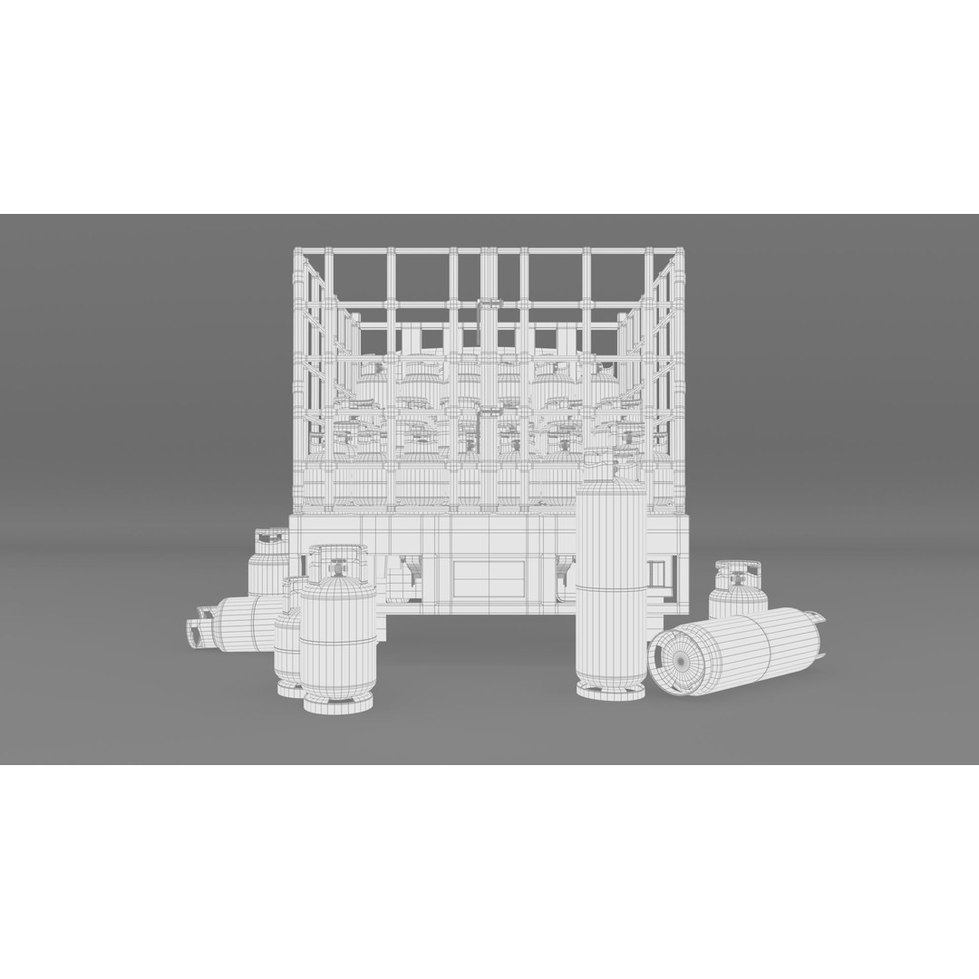ISUZU NLR130 Gas Tank 3D Model – Detailed Low Poly Asset, FBX, OBJ - View 20