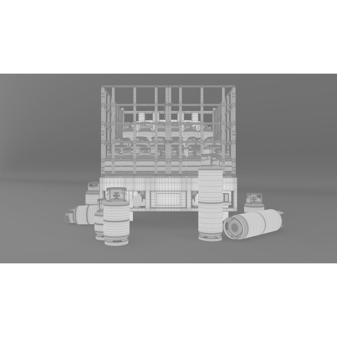 ISUZU NLR130 Gas Tank 3D Model – Detailed Low Poly Asset, FBX, OBJ - View 21