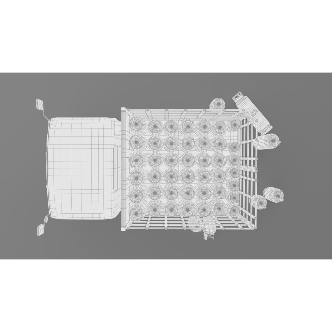 ISUZU NLR130 Gas Tank 3D Model – Detailed Low Poly Asset, FBX, OBJ - View 30