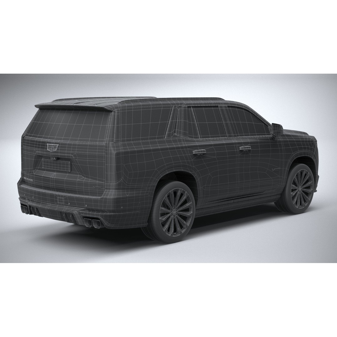 Cadillac Escalade V 3D Model – High Poly SUV, FBX, OBJ, Game Ready