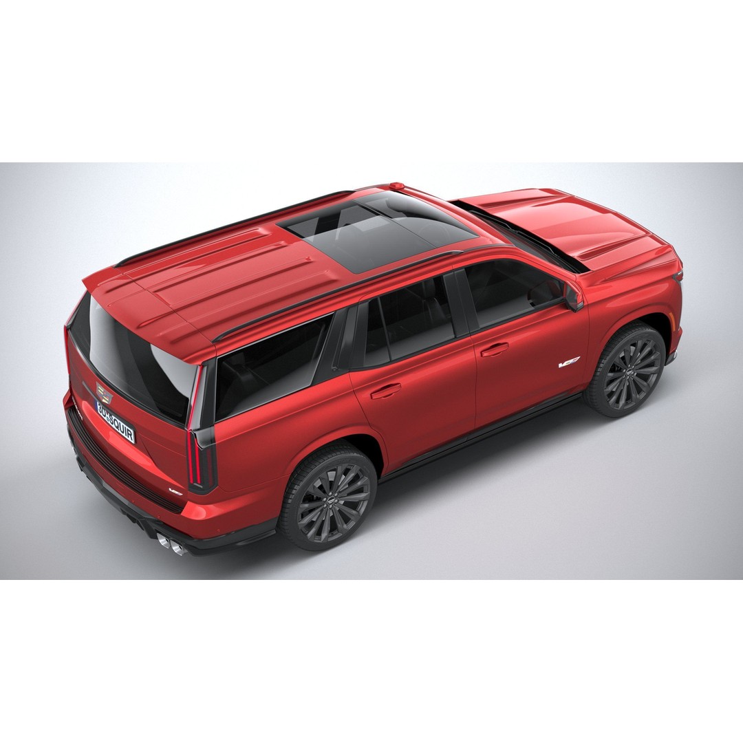 Cadillac Escalade V 3D Model – High Poly SUV, FBX, OBJ, Game Ready - View 12