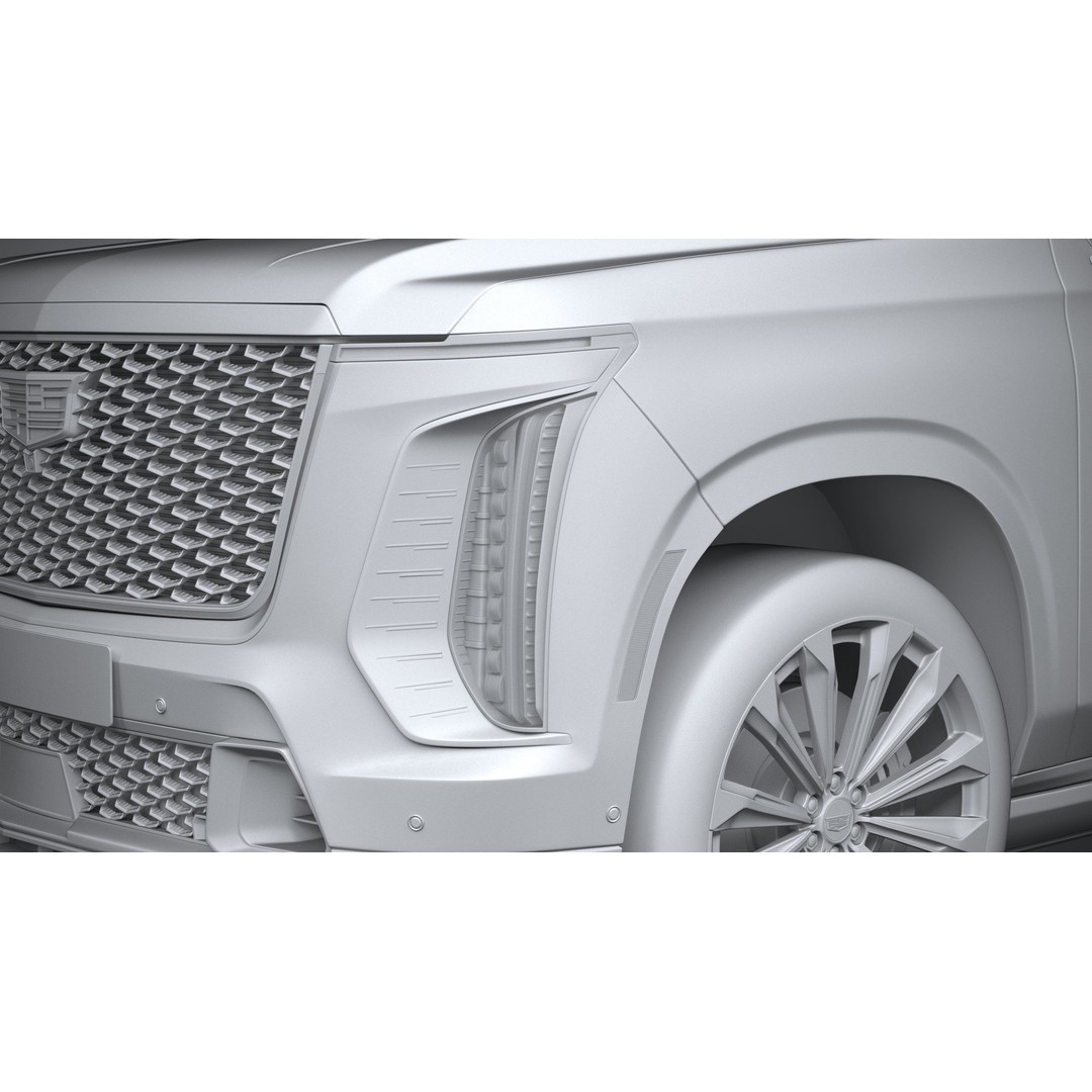 Cadillac Escalade V 3D Model – High Poly SUV, FBX, OBJ, Game Ready - View 25