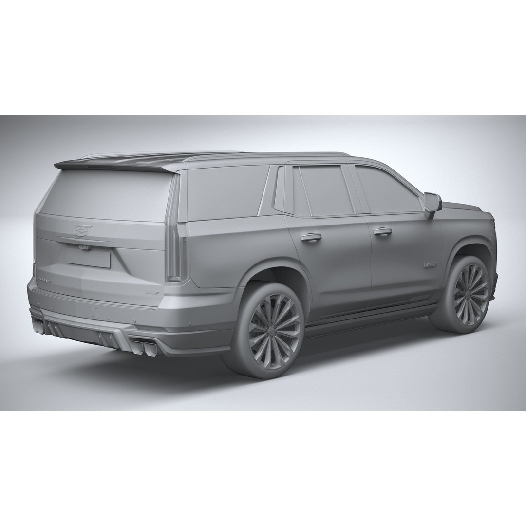 Cadillac Escalade V 3D Model – High Poly SUV, FBX, OBJ, Game Ready - View 27