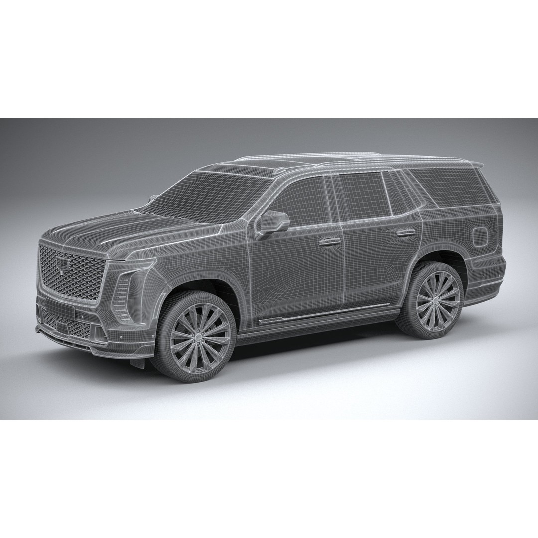 Cadillac Escalade V 3D Model – High Poly SUV, FBX, OBJ, Game Ready - View 28