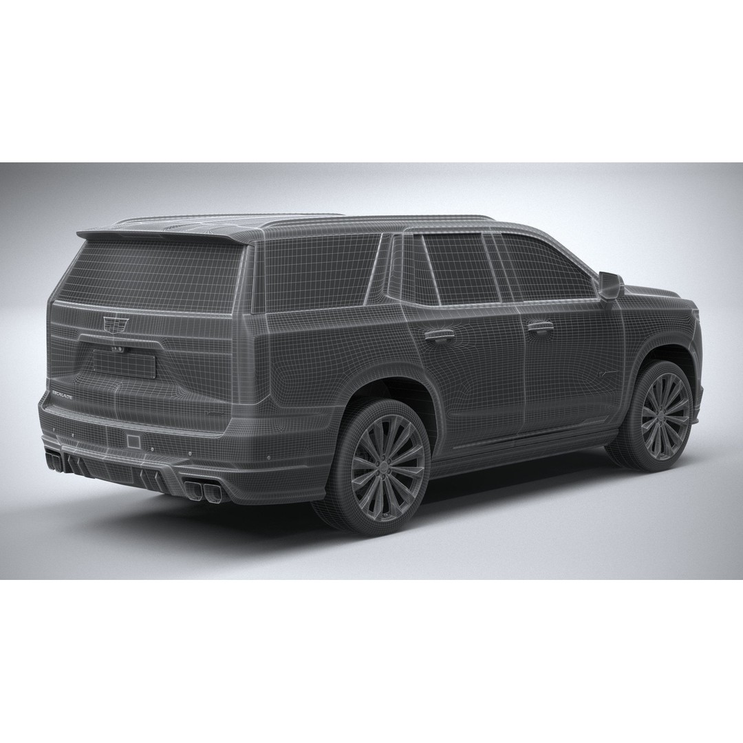 Cadillac Escalade V 3D Model – High Poly SUV, FBX, OBJ, Game Ready - View 29