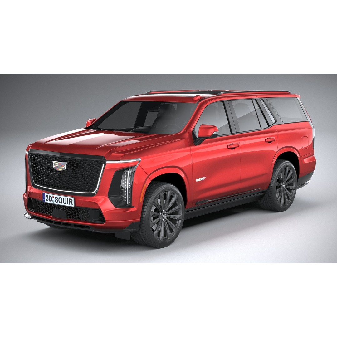Cadillac Escalade V 3D Model – High Poly SUV, FBX, OBJ, Game Ready - View 3