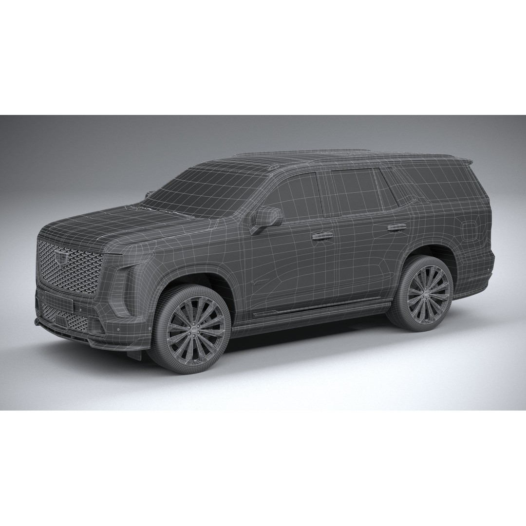 Cadillac Escalade V 3D Model – High Poly SUV, FBX, OBJ, Game Ready - View 30