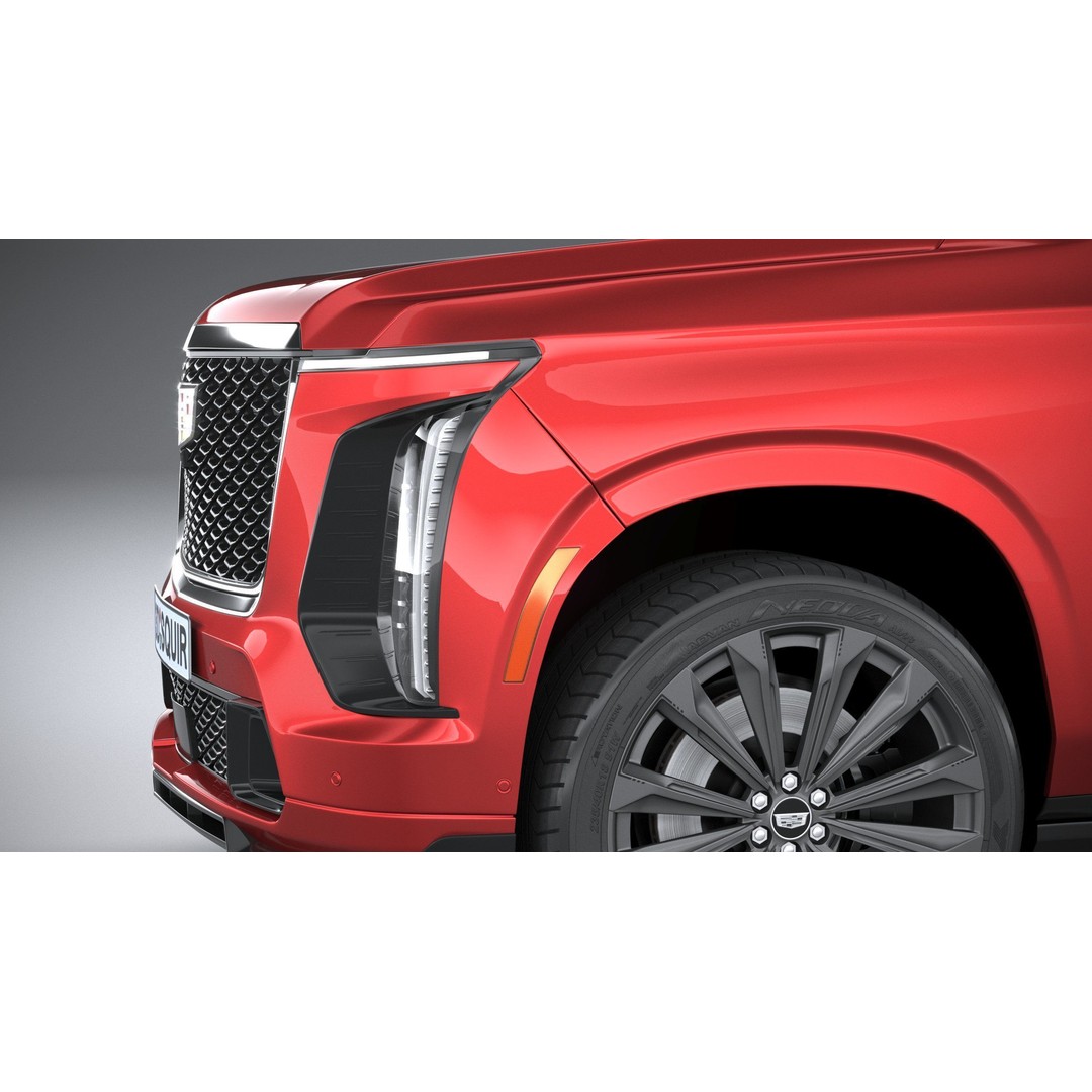 Cadillac Escalade V 3D Model – High Poly SUV, FBX, OBJ, Game Ready - View 5