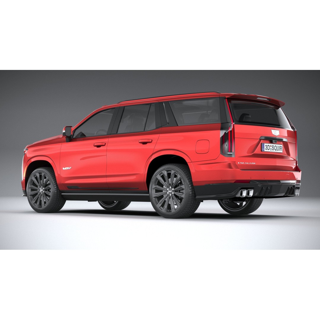Cadillac Escalade V 3D Model – High Poly SUV, FBX, OBJ, Game Ready - View 7