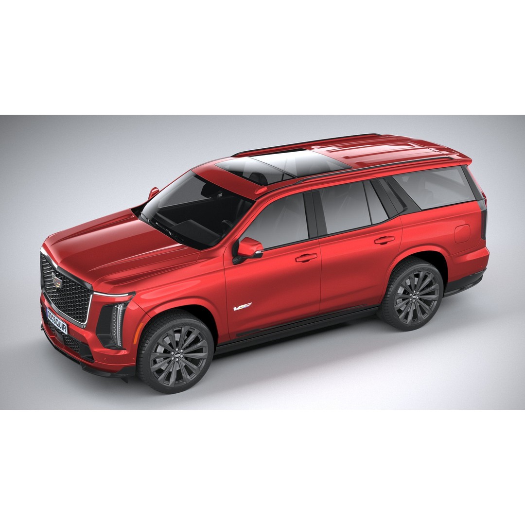 Cadillac Escalade V 3D Model – High Poly SUV, FBX, OBJ, Game Ready - View 9