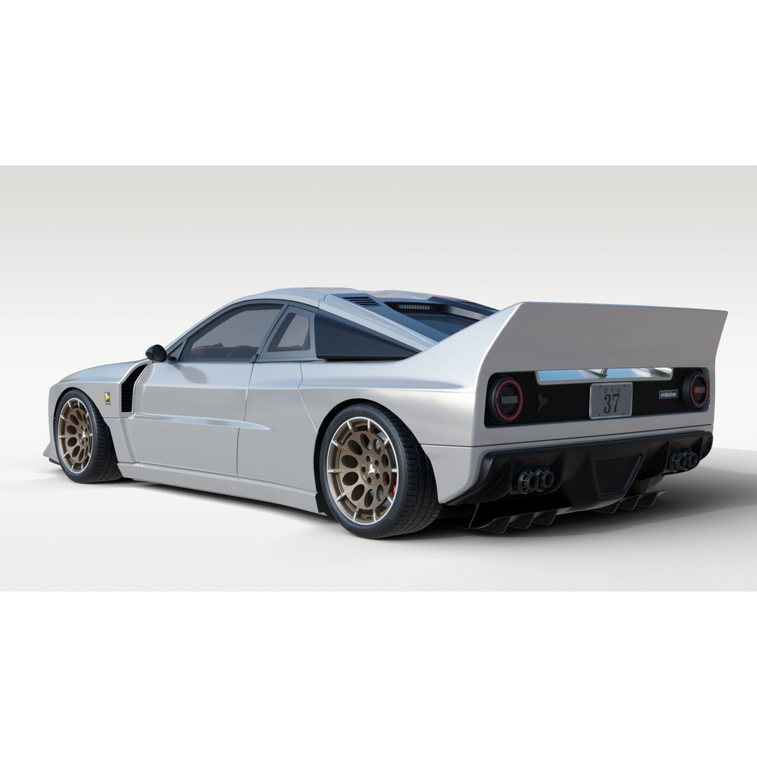 Lancia Stradale Kimera EVO37 3D Model – High Poly Racing Car, FBX, Blender - View 6