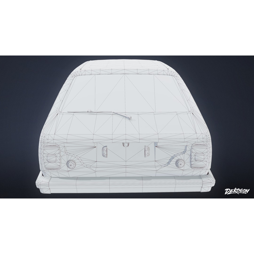 Car 3D Model – Low Poly Game Asset, PBR Textures, FBX