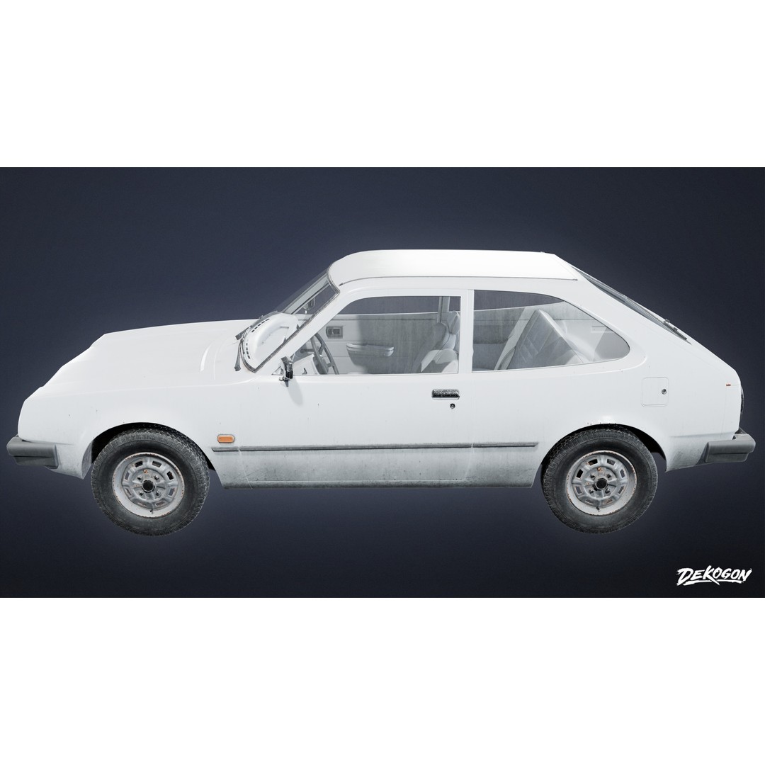 Car 3D Model – Low Poly Game Asset, PBR Textures, FBX - View 4