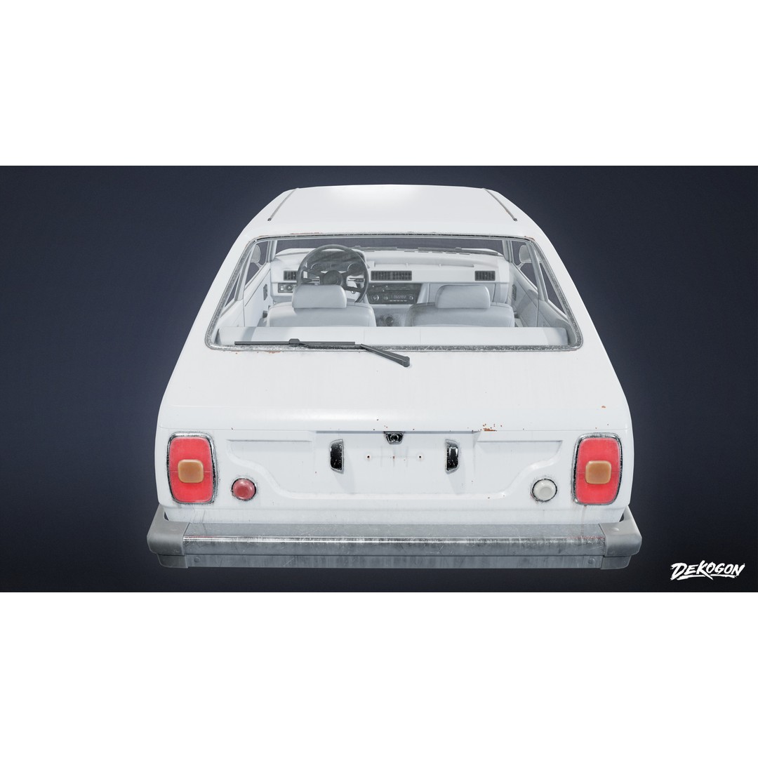 Car 3D Model – Low Poly Game Asset, PBR Textures, FBX - View 5