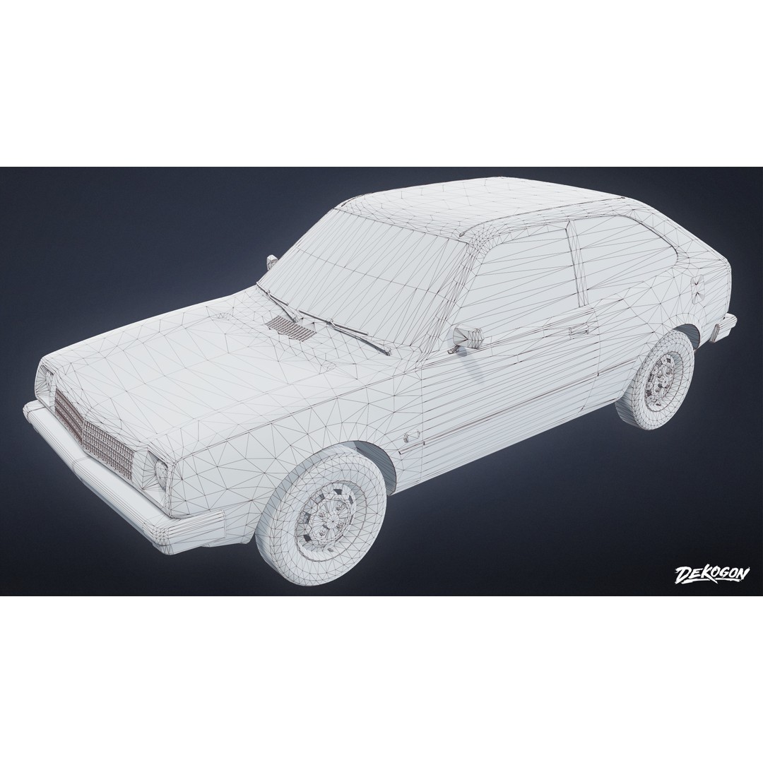 Car 3D Model – Low Poly Game Asset, PBR Textures, FBX - View 9