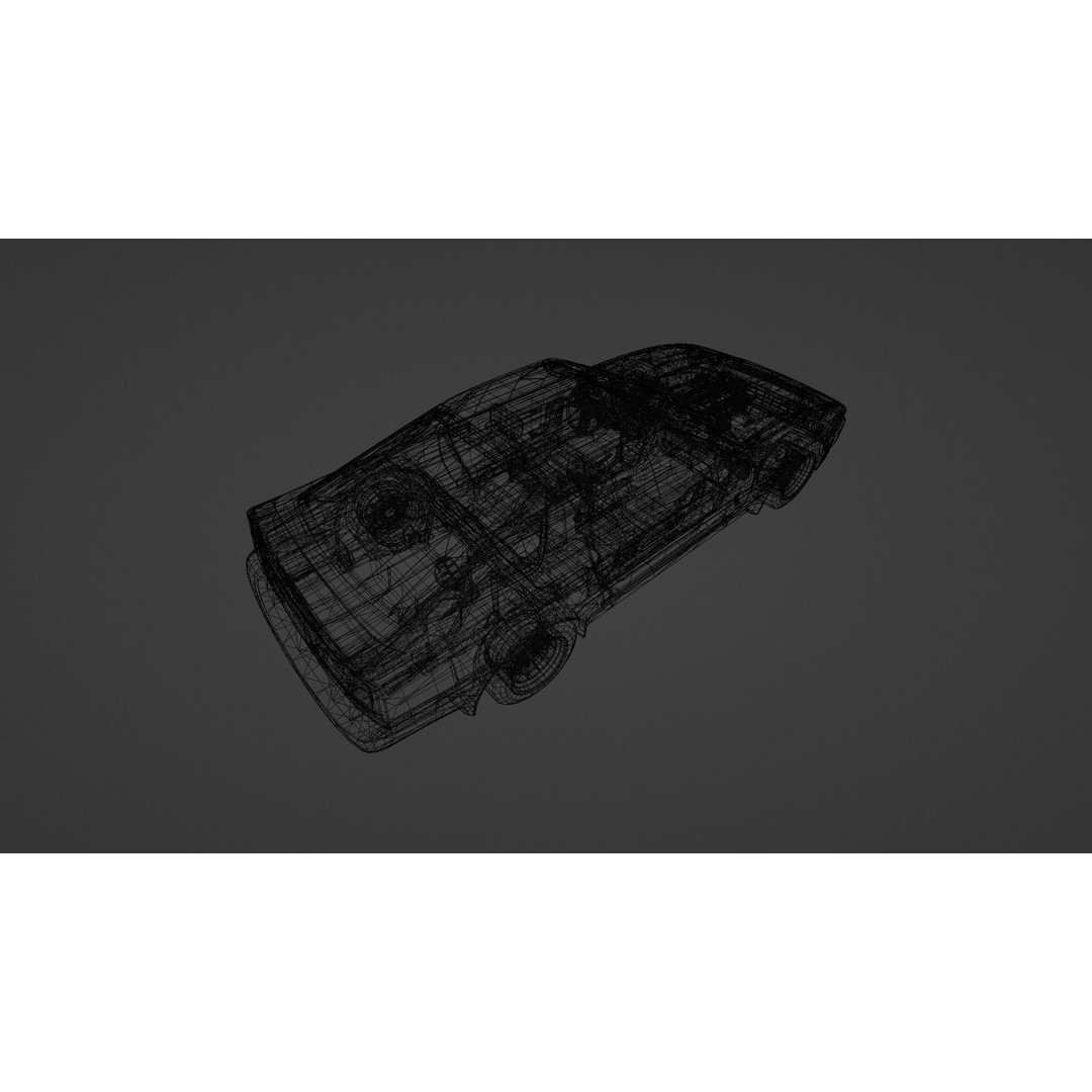 1980s Classic Car 3D Model – Low Poly Game Ready Vehicle, FBX