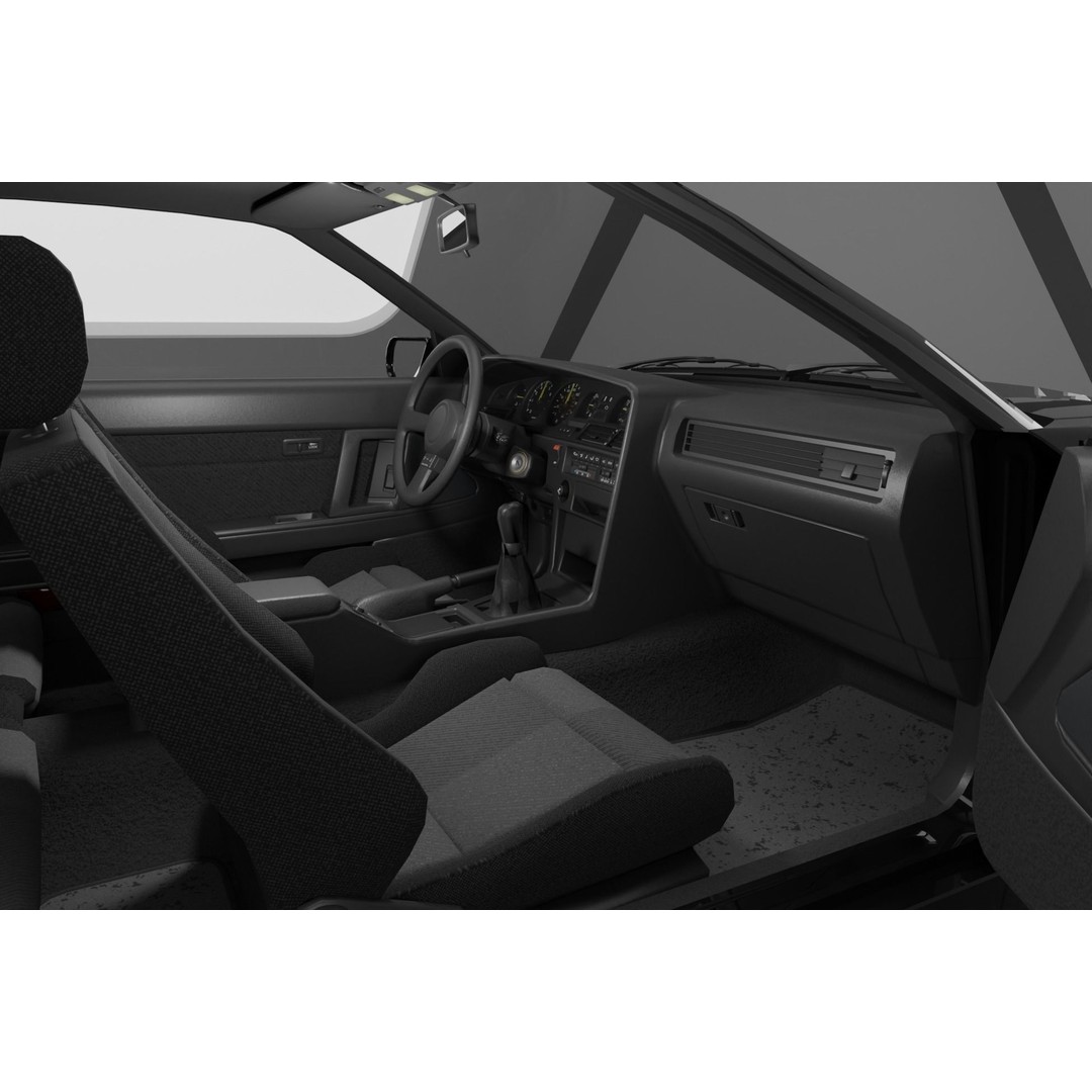 1980s Classic Car 3D Model – Low Poly Game Ready Vehicle, FBX - View 5