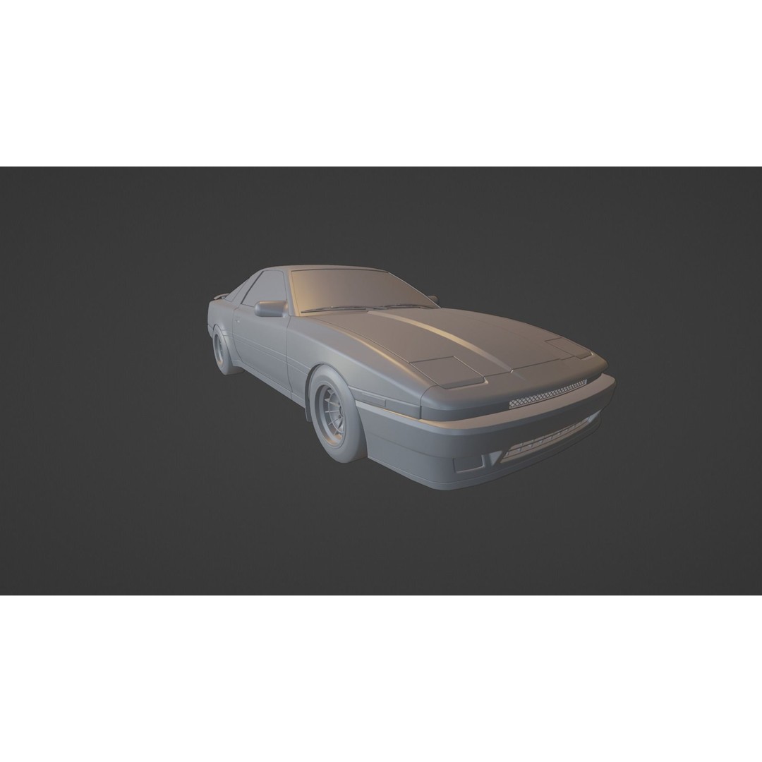 1980s Classic Car 3D Model – Low Poly Game Ready Vehicle, FBX - View 6