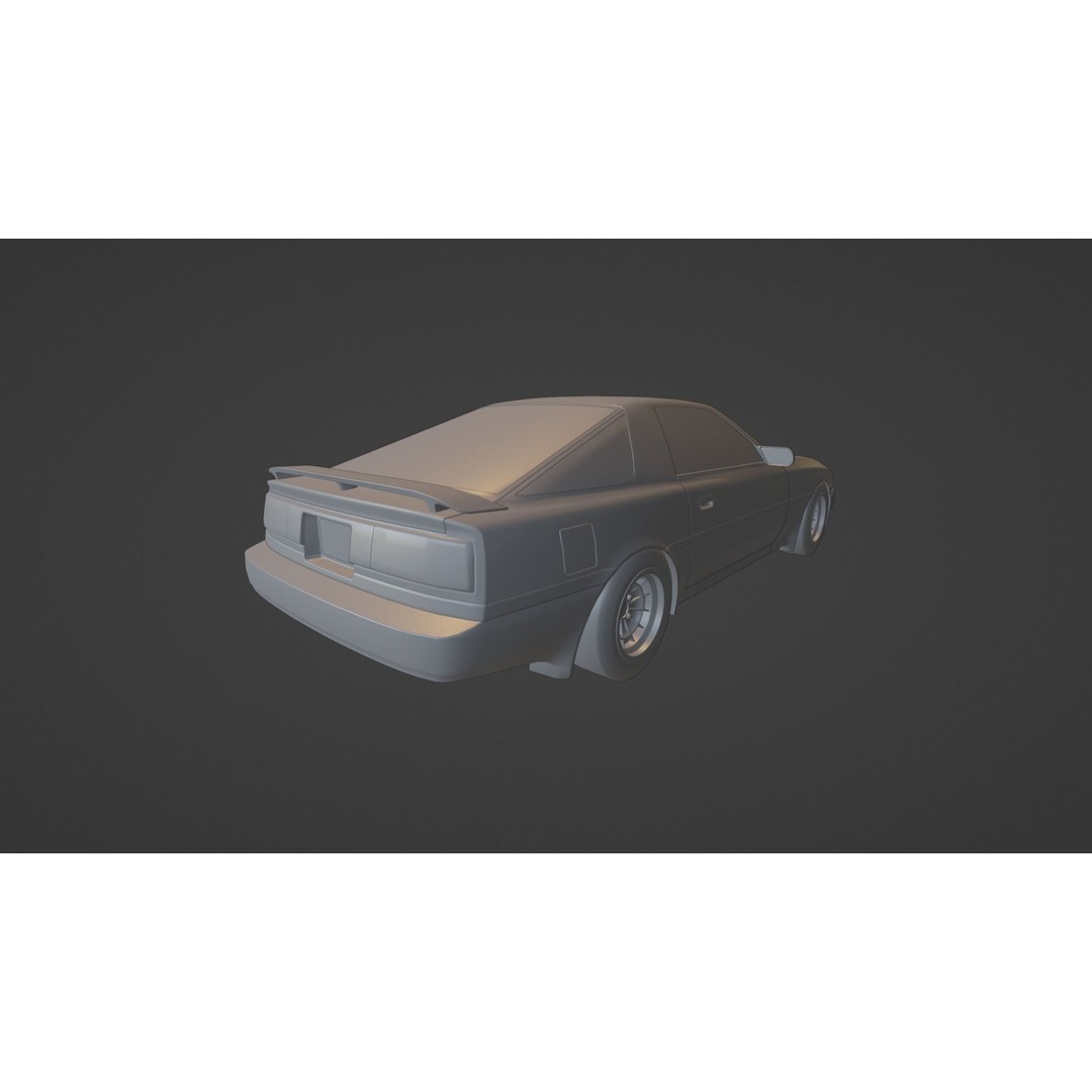 1980s Classic Car 3D Model – Low Poly Game Ready Vehicle, FBX - View 7