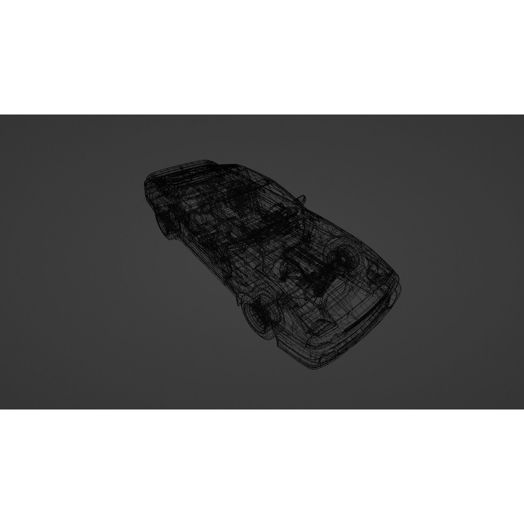 1980s Classic Car 3D Model – Low Poly Game Ready Vehicle, FBX - View 8